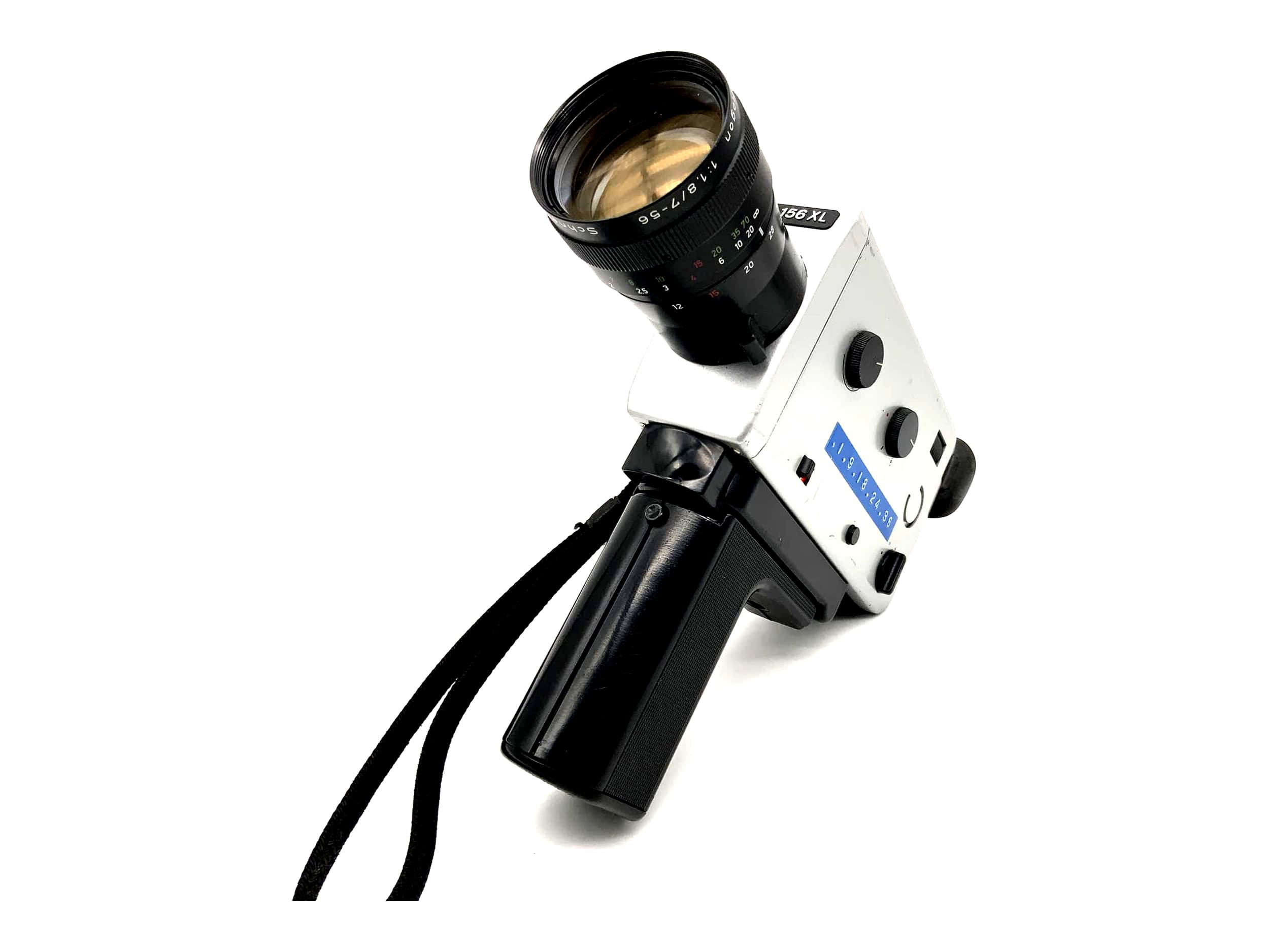 Appareil photo argentique Braun Nizo 156 XL avec objectif Schneider-Kreuznach Variogon 1:1,8/7-56 Super 8