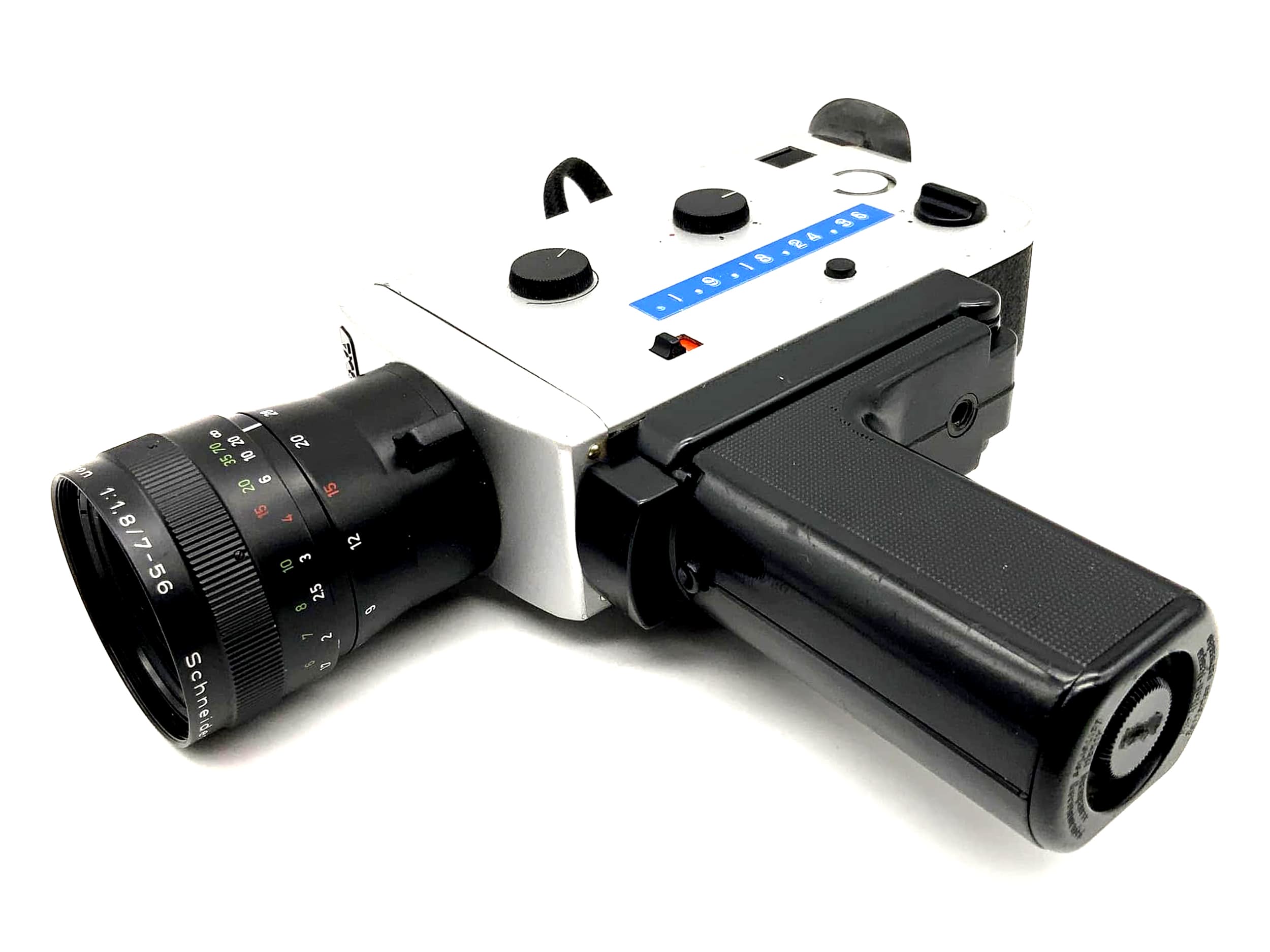 Appareil photo argentique Braun Nizo 156 XL avec objectif Schneider-Kreuznach Variogon 1:1,8/7-56 Super 8