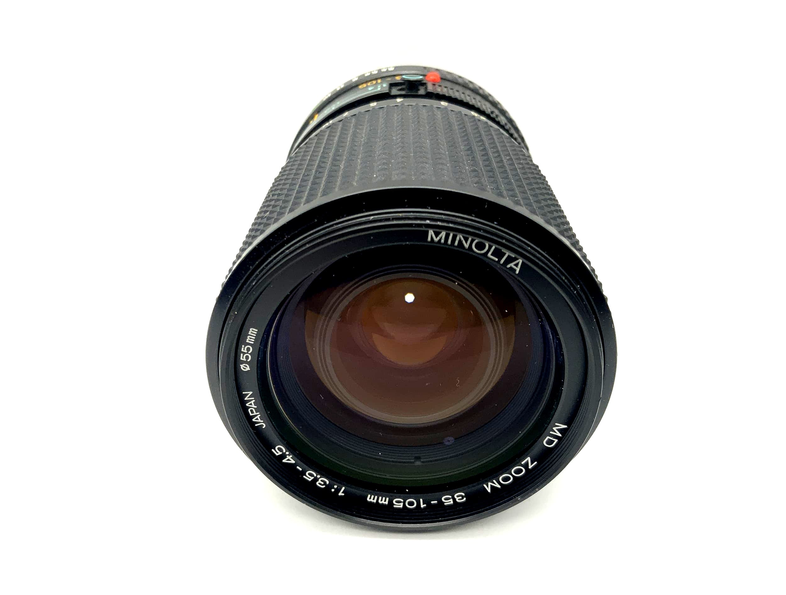 Objectif macro zoom Minolta 35-105 mm 1:3,5-4,5 pour appareil photo (Minolta MD)
