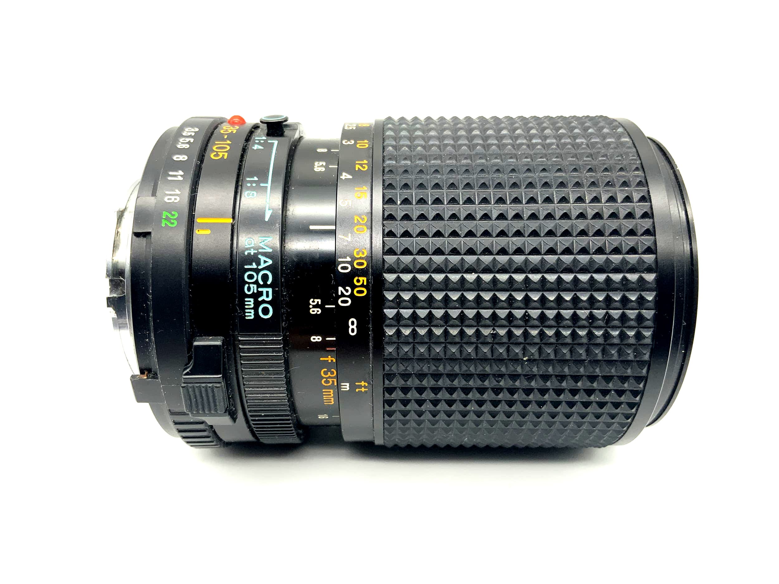 Objectif macro zoom Minolta 35-105 mm 1:3,5-4,5 pour appareil photo (Minolta MD)