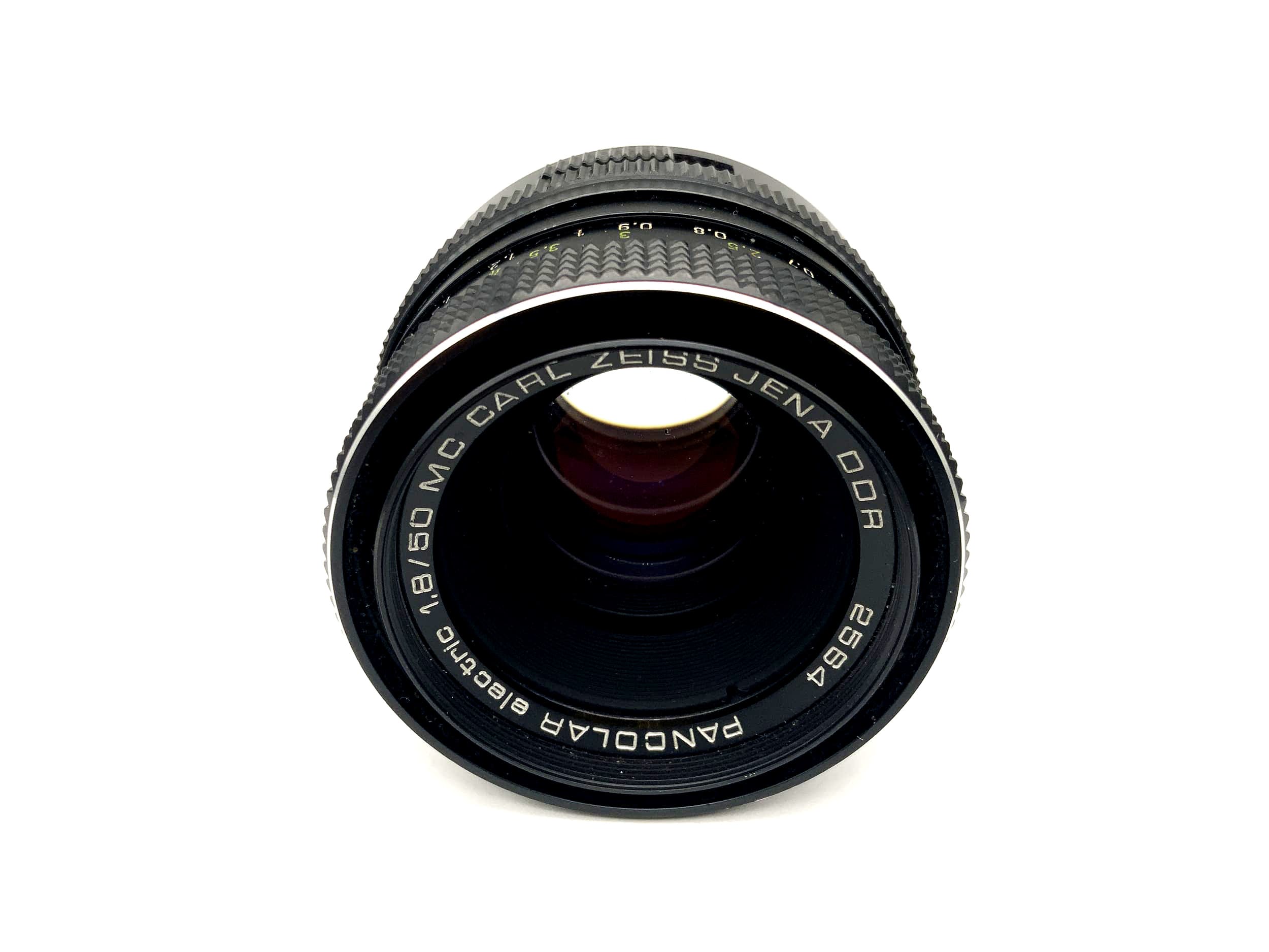 Objectif Carl Zeiss 50 mm 1:1.8 MC Pancolar électrique DDR pour appareil photo (M42)