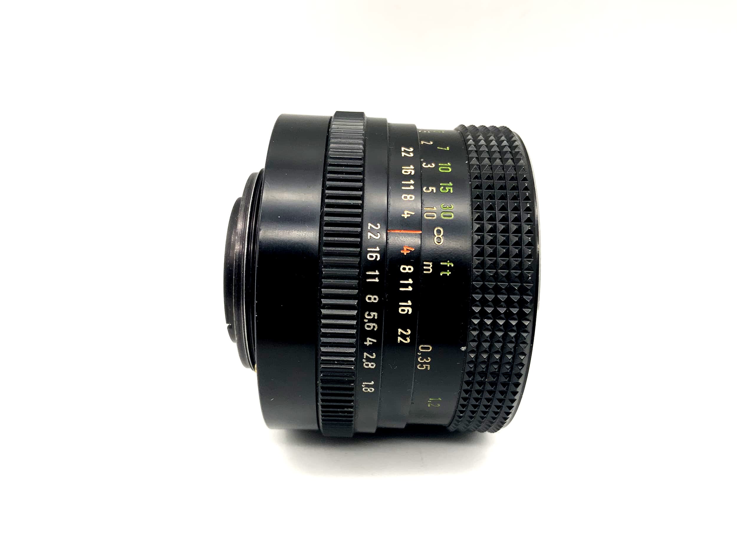 Objectif Carl Zeiss 50 mm 1:1.8 MC Pancolar électrique DDR pour appareil photo (M42)