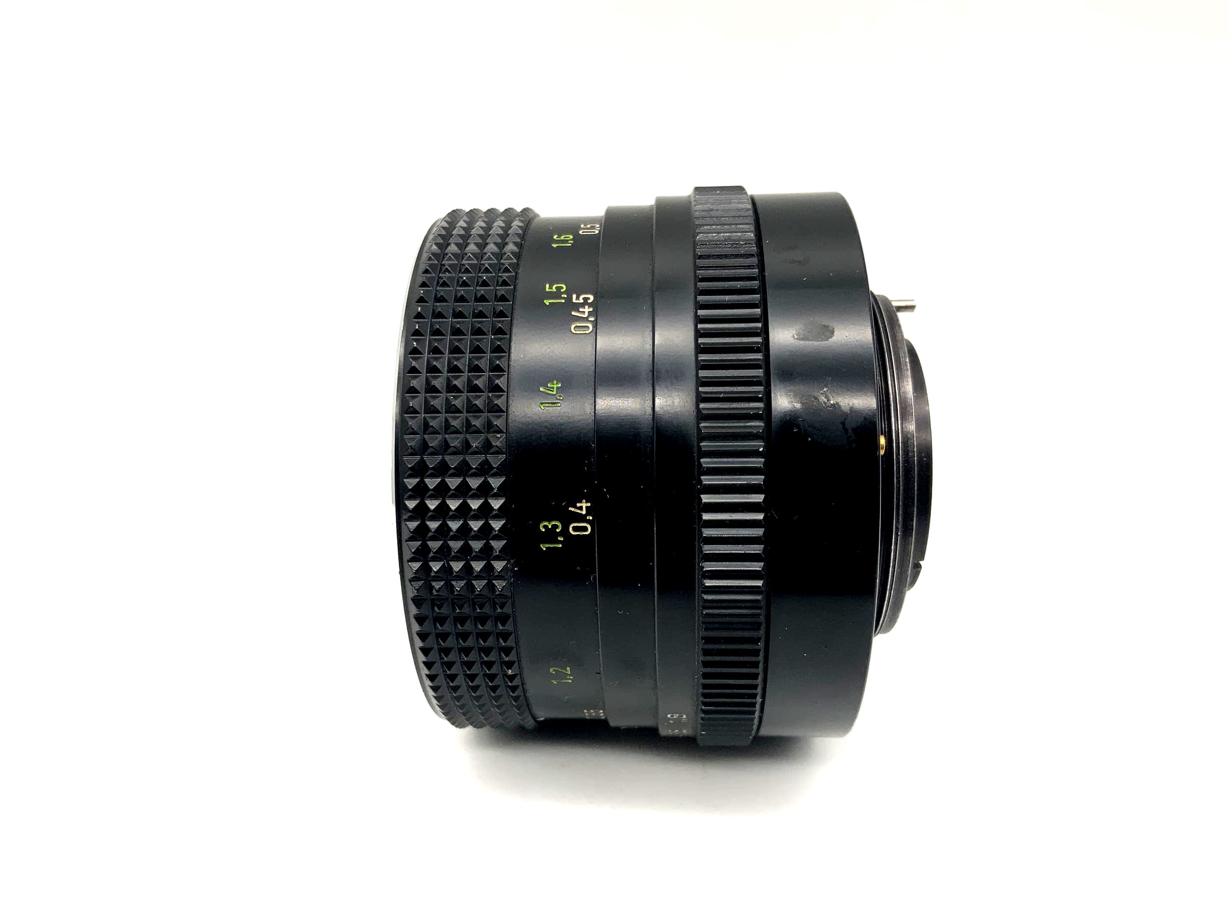Objectif Carl Zeiss 50 mm 1:1.8 MC Pancolar électrique DDR pour appareil photo (M42)