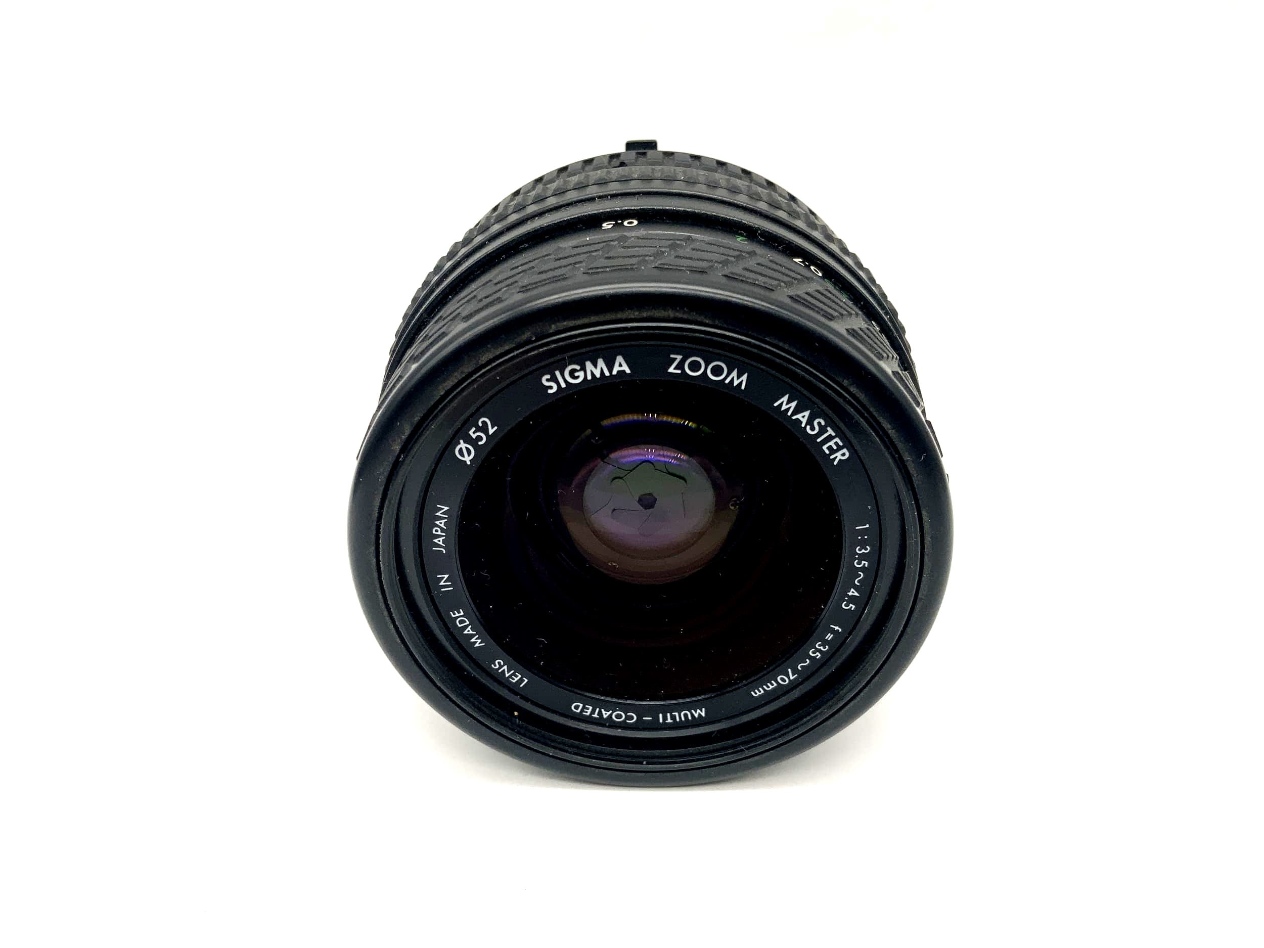 Objectif Sigma 35-70mm 1:3.5-4.5 Zoom Master Multi-Coated pour appareil photo (Nikon F)