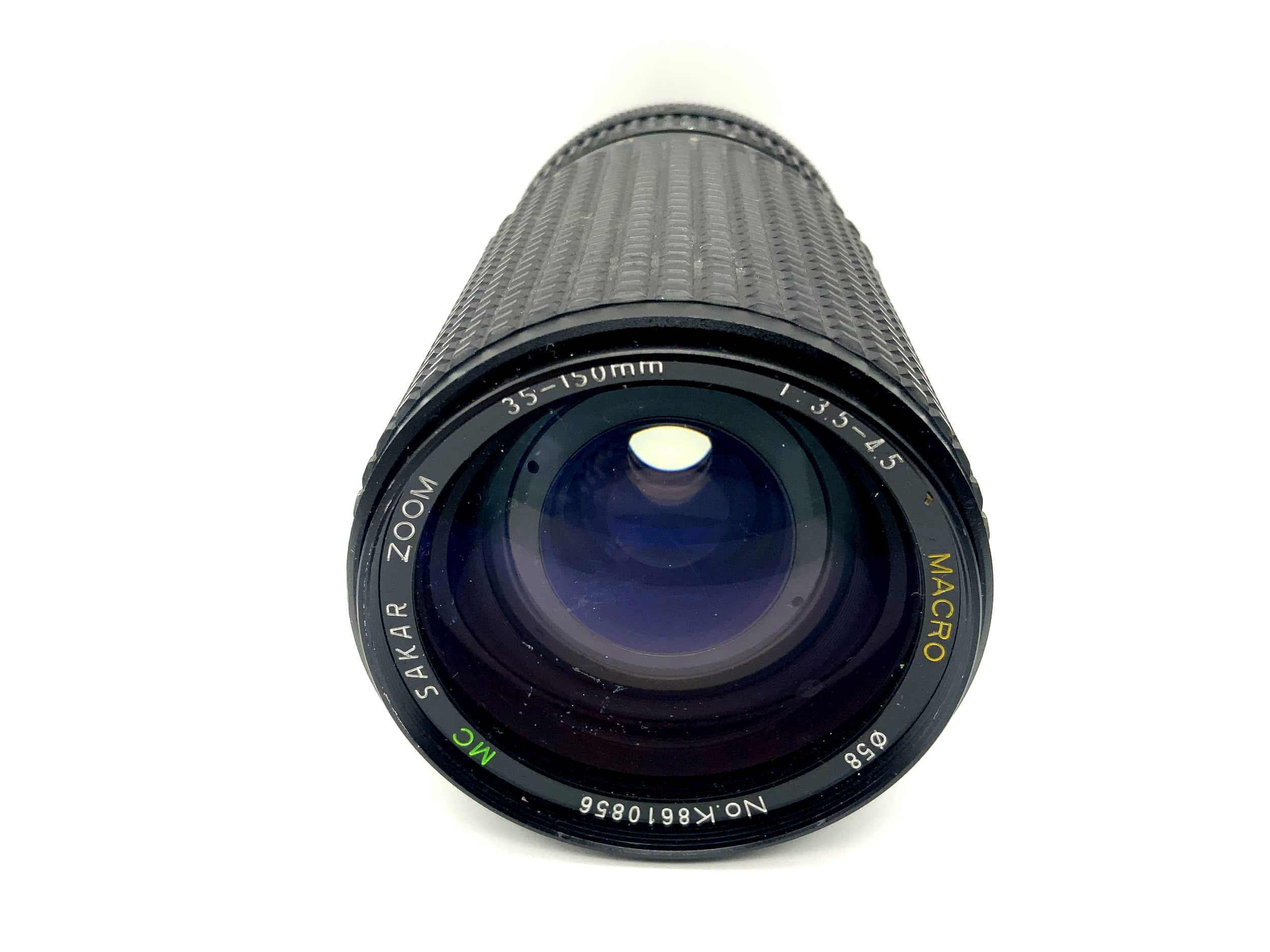 Objectif zoom macro MC Sakar 35-150 mm 1:3.5-4.5 (Canon FD)