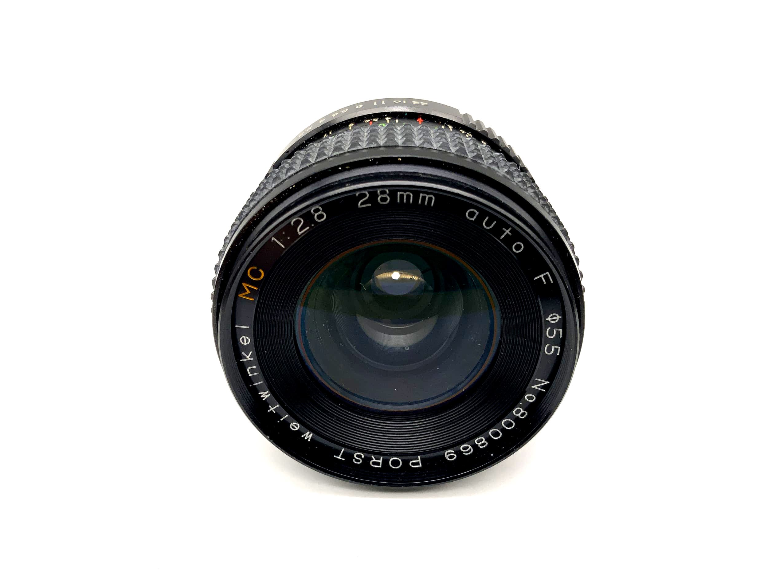 Objectif grand angle Porst 28 mm 1:2.8 ww MC auto F pour appareil photo (Pentax K)