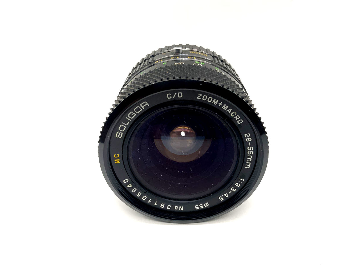 Objectif Soligor 28-55mm 1:3.3-4.5 C/D Zoom+Macro MC pour appareil photo (Pentax K)