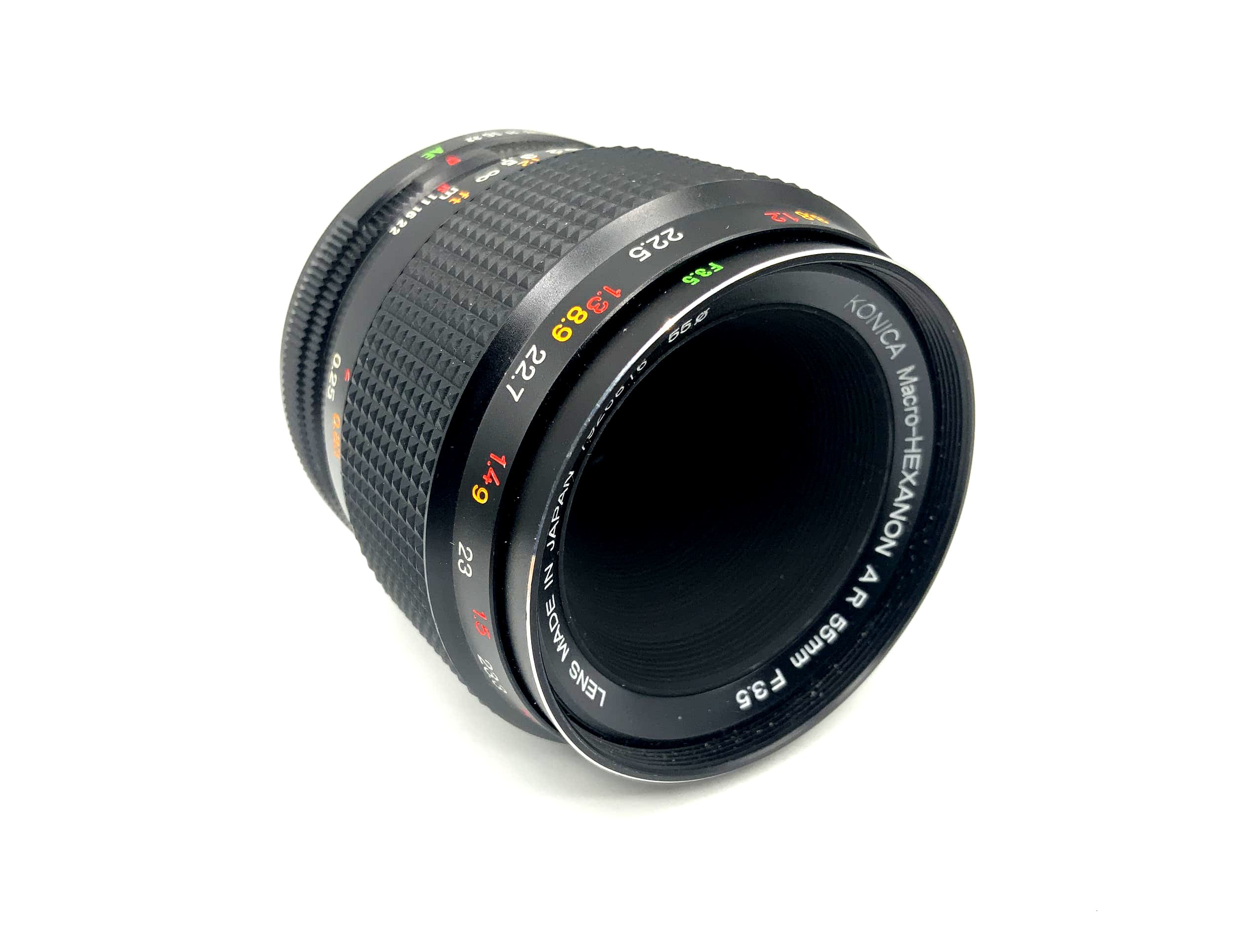 Objectif Konica 55 mm 1:3.5 Macro-Hexanon AR pour appareil photo (Konica AR)