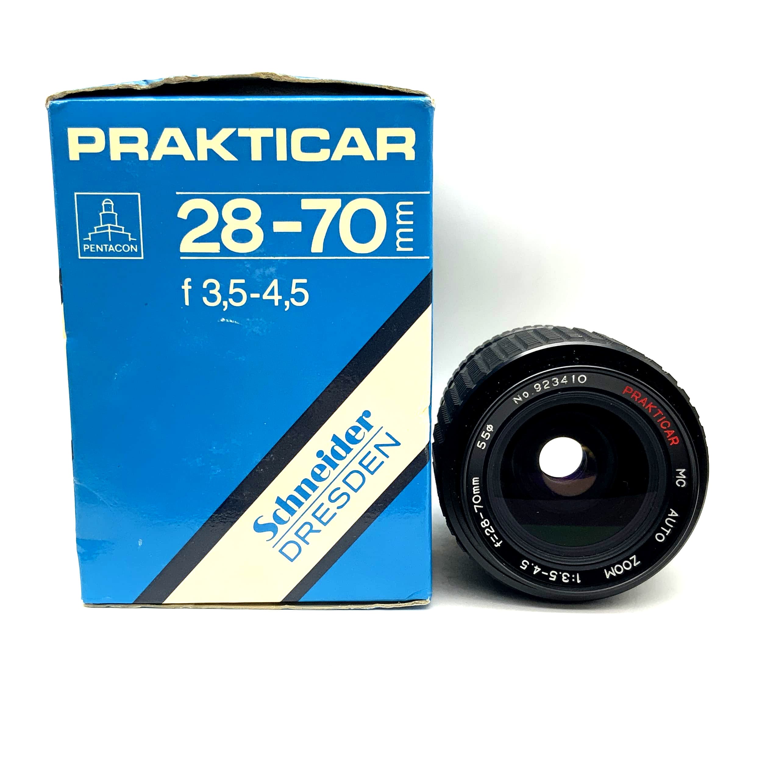 Objectif Praktica 28-70mm 1:3.5-4.5 dans son emballage d'origine (Praktica B)