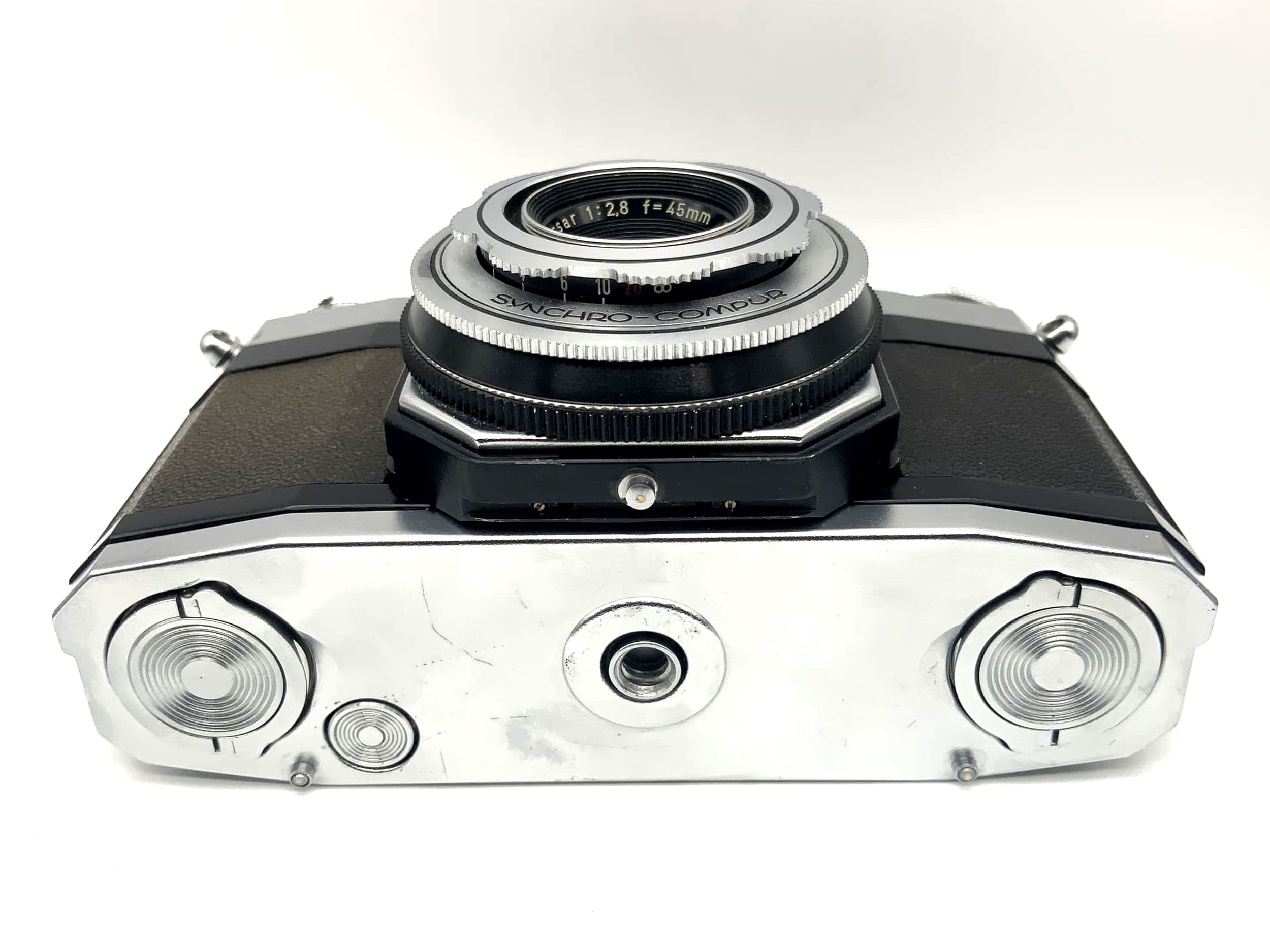 Boîtier Zeiss Ikon Contaflex 35 mm reflex argentique avec objectif Tessar 2.8/45 Synchro Compur