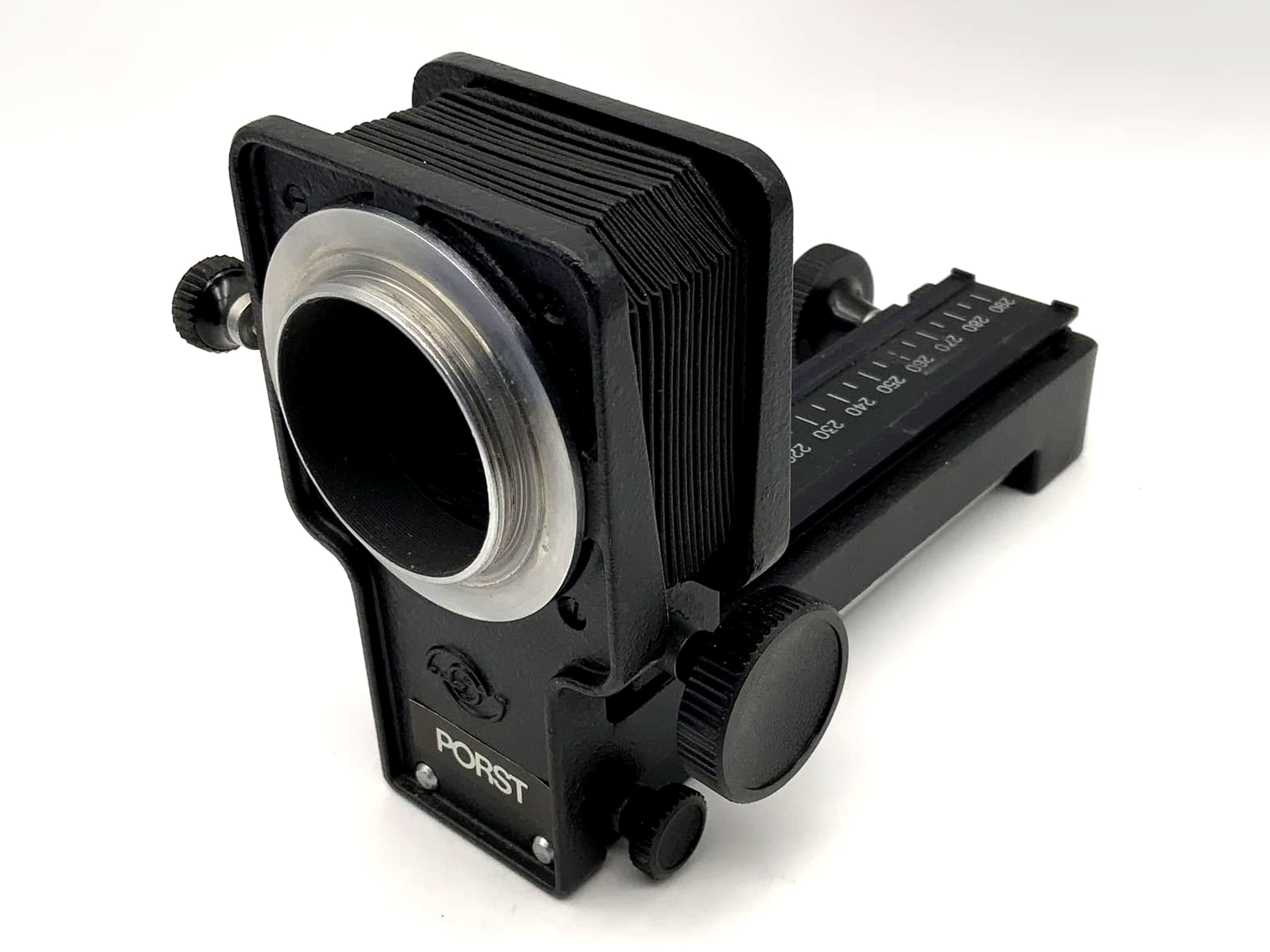 Porst Bellows Bellows Unit M black with adjustment slide with original packaging (M42)