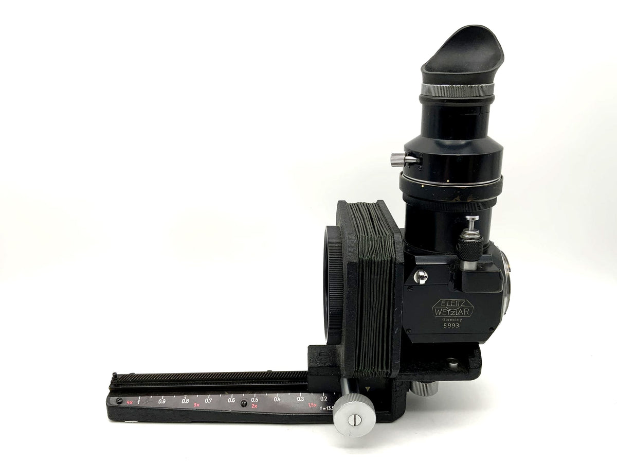 Soufflet Leitz noir avec boîtier de miroir Visoflex I noir (M39)