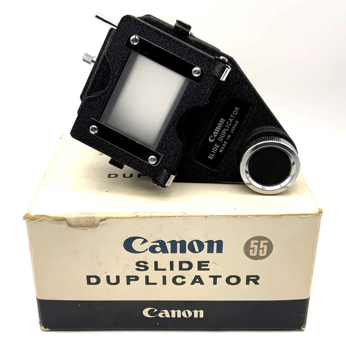 Duplicateur de diapositives Canon 55, machine à copier les diapositives à soufflet FL 55 mm, emballage d'origine