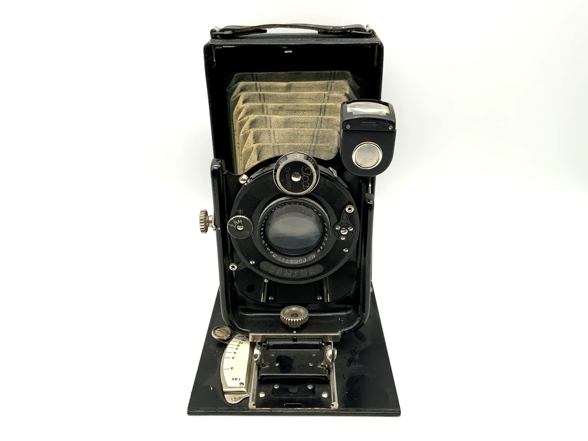 Appareil photo à plaques Ica Dresden Volta 146/1 avec objectif Novar Anastigmat 1:4,5 F=13,5 cm Compur