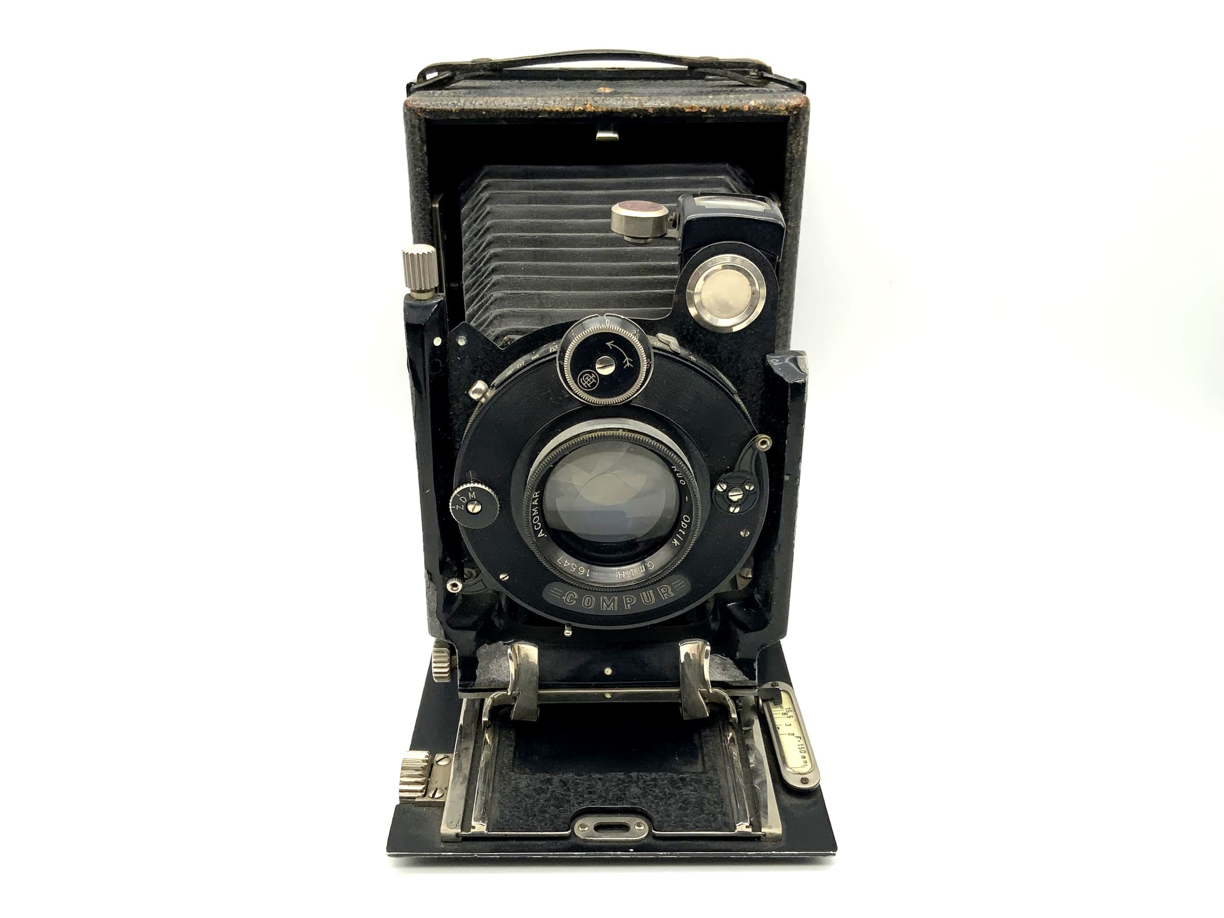 Appareil photo à plaques Rüo Optik avec objectif Acomar 1:4.5 F=15cm Compur, appareil photo analogique