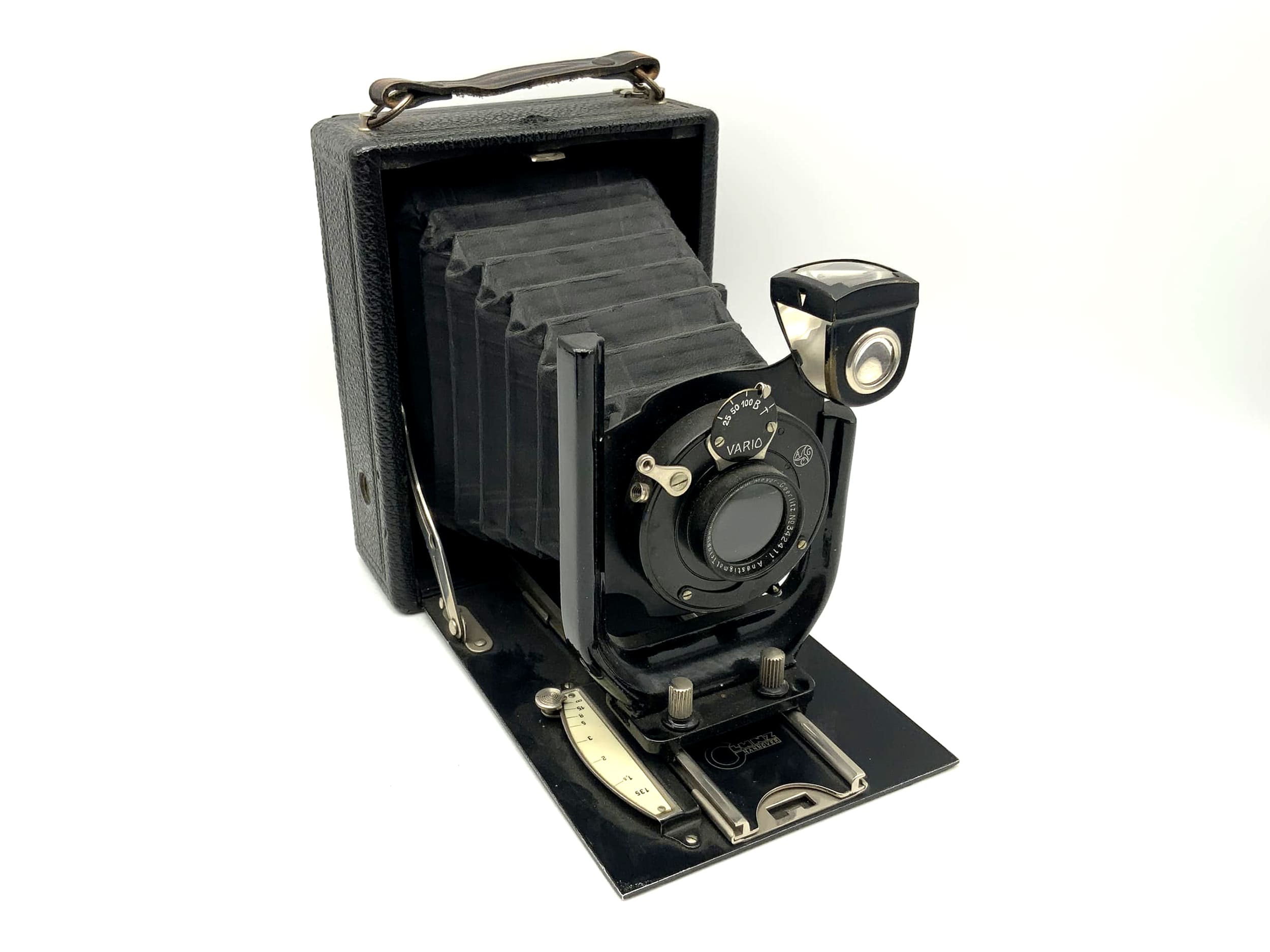 Appareil photo à plaques Glunz modèle 3 avec objectif Meyer Goerlitz Trioplan 1:6,3 F=13,5 cm Vario