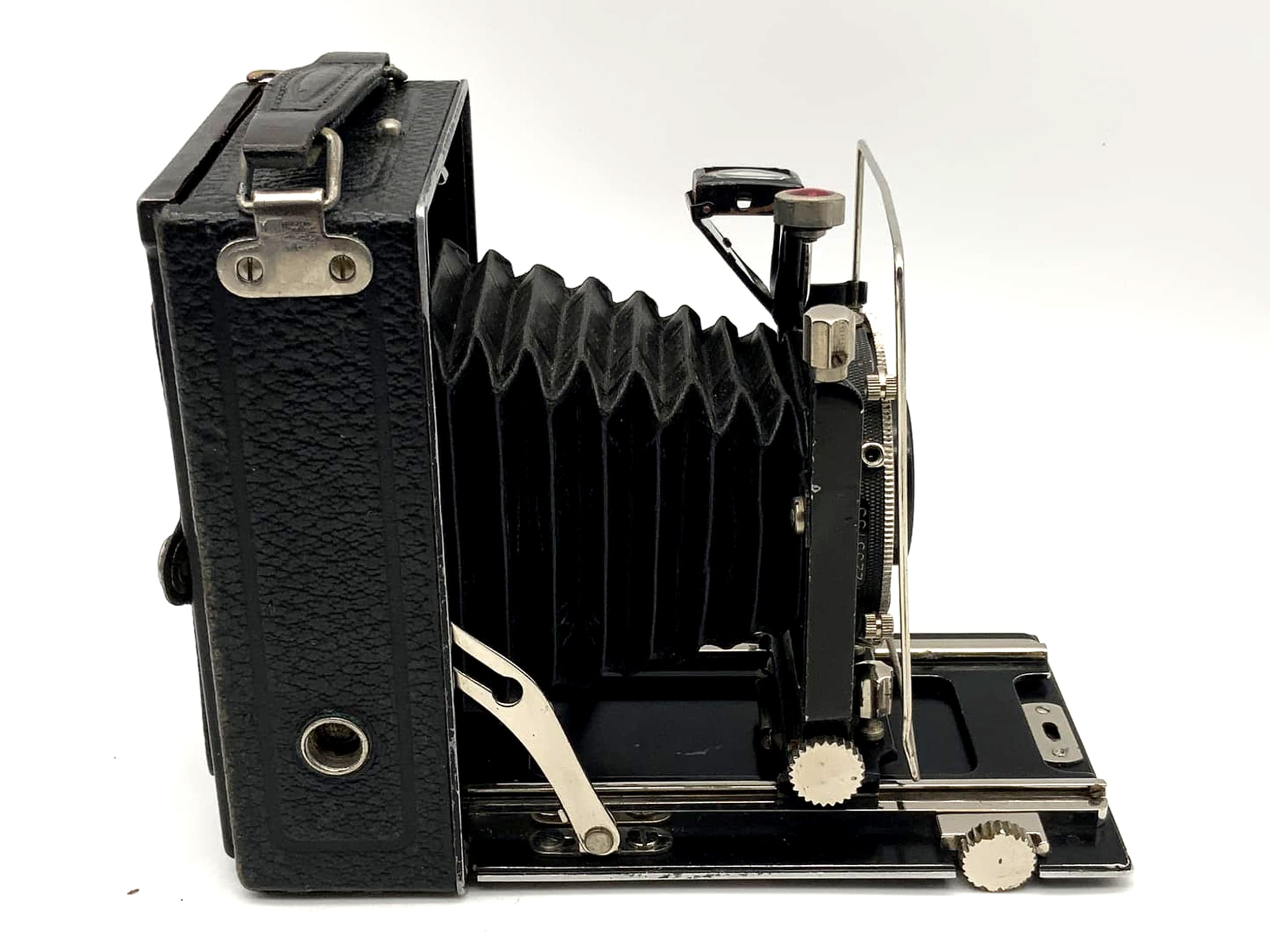 Chambre à plaques Bink Munich avec double anastigmat Rodenstock Robra 1:3,8 Compur