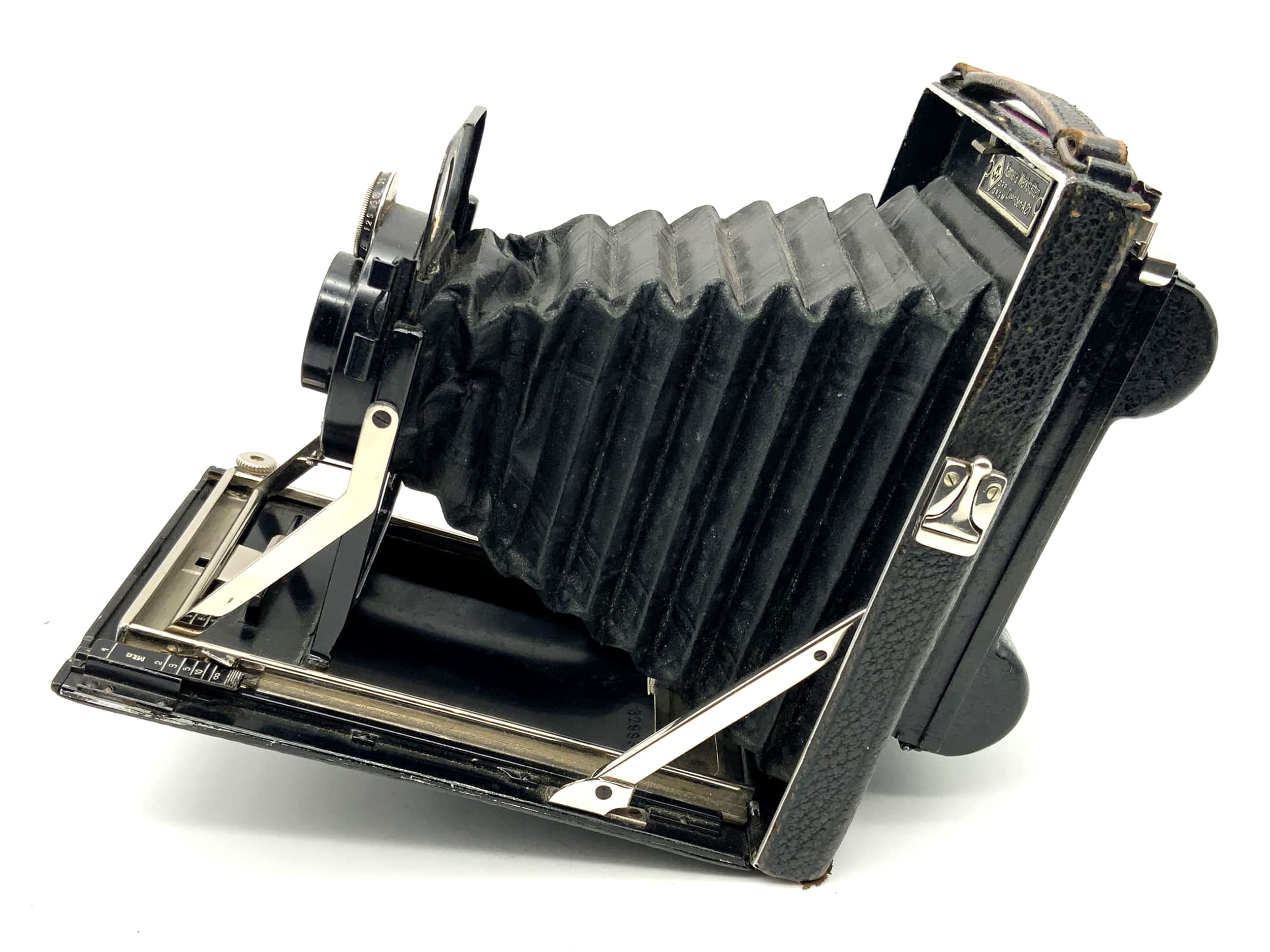 Boîtier breveté KW pour appareil photo Radionar 6.3/13.5cm avec film en rouleau breveté Rollex