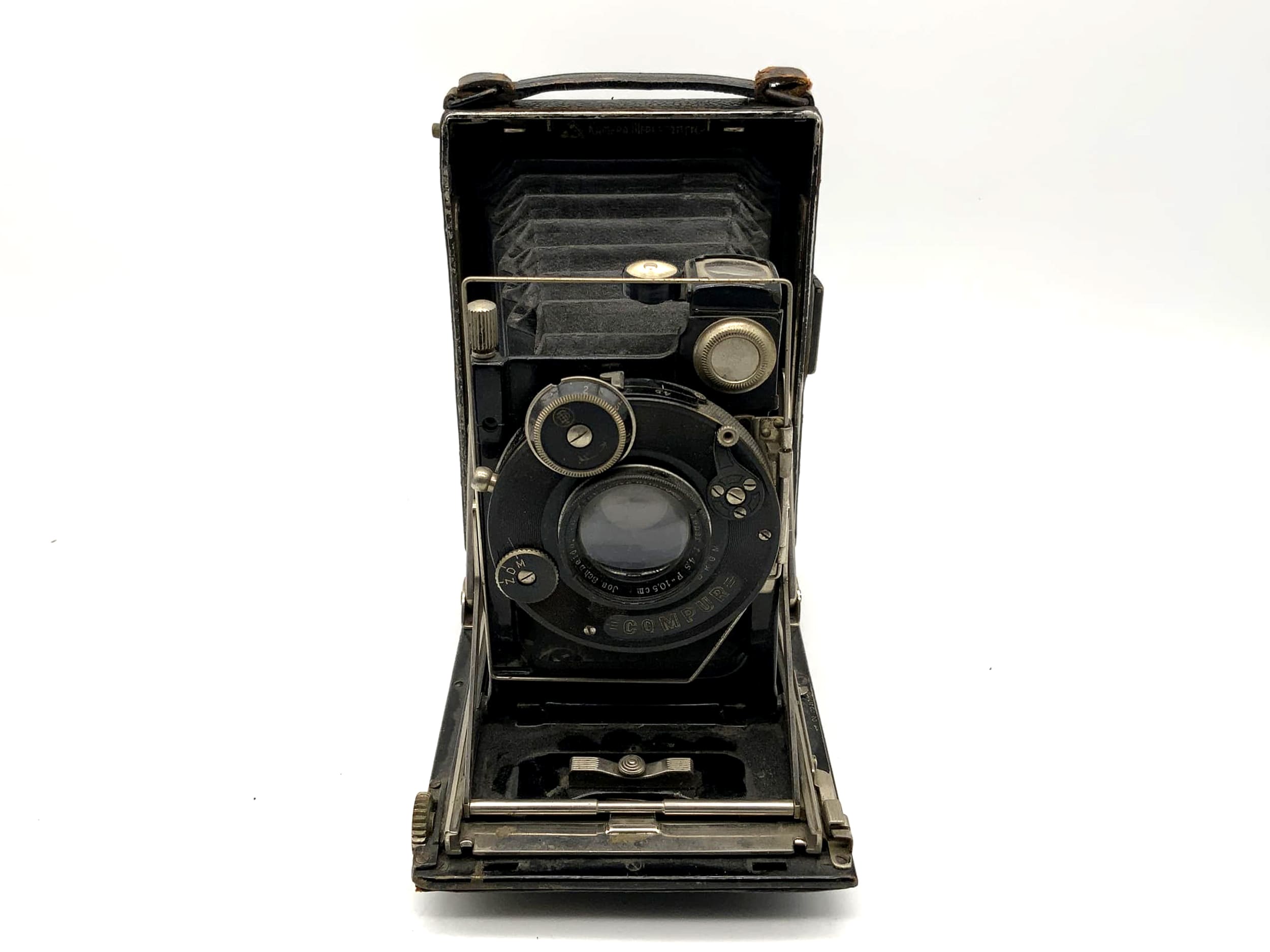 Appareil photo à plaque brevetée KW avec objectif Schneider Kreuznach Xenar f=4,5 F=10,5cm Compur