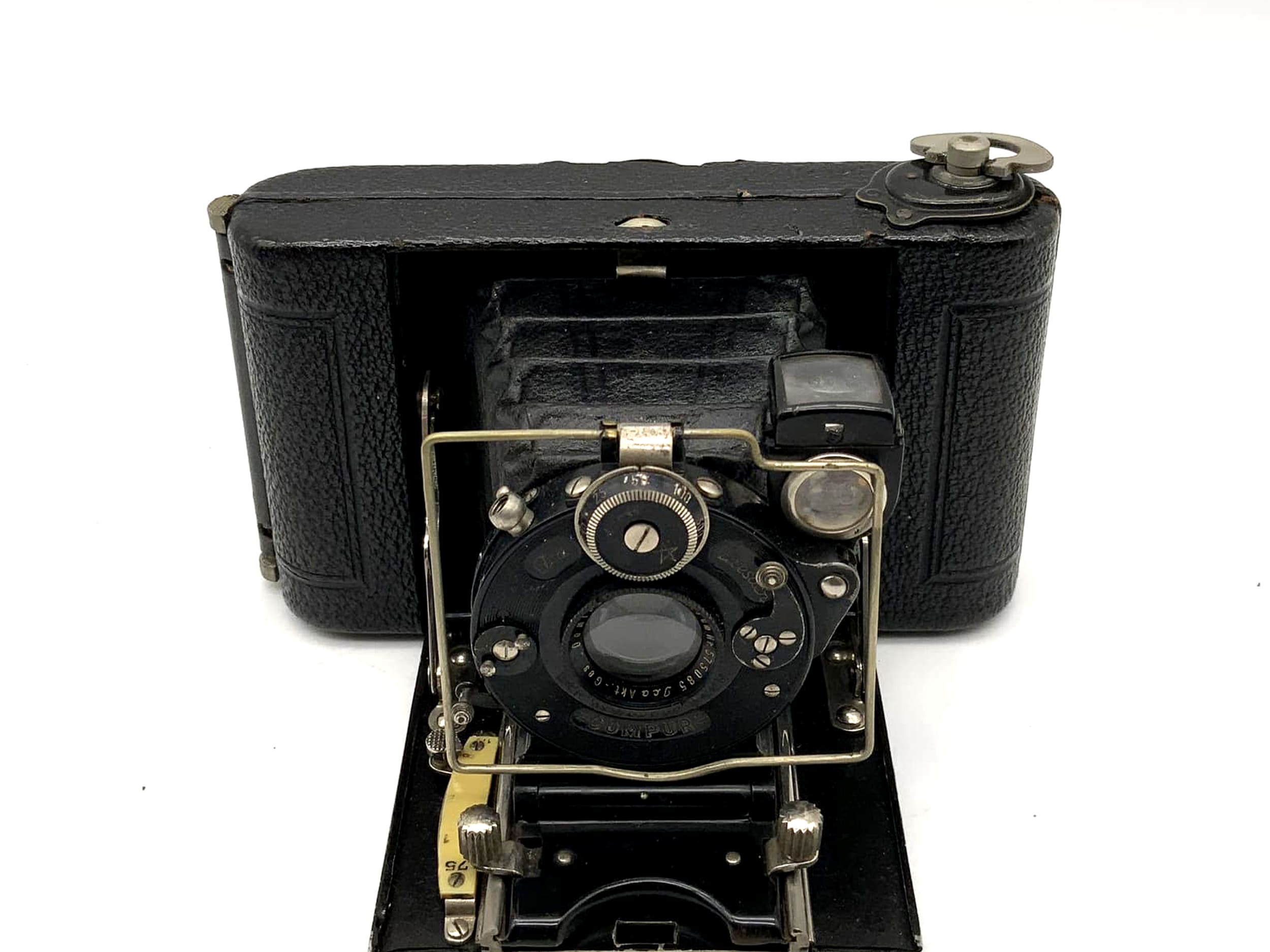 Appareil photo pliant Ica Icarette avec objectif Dominar 1:4.5 F=7.5cm Compur 6x6 analogique
