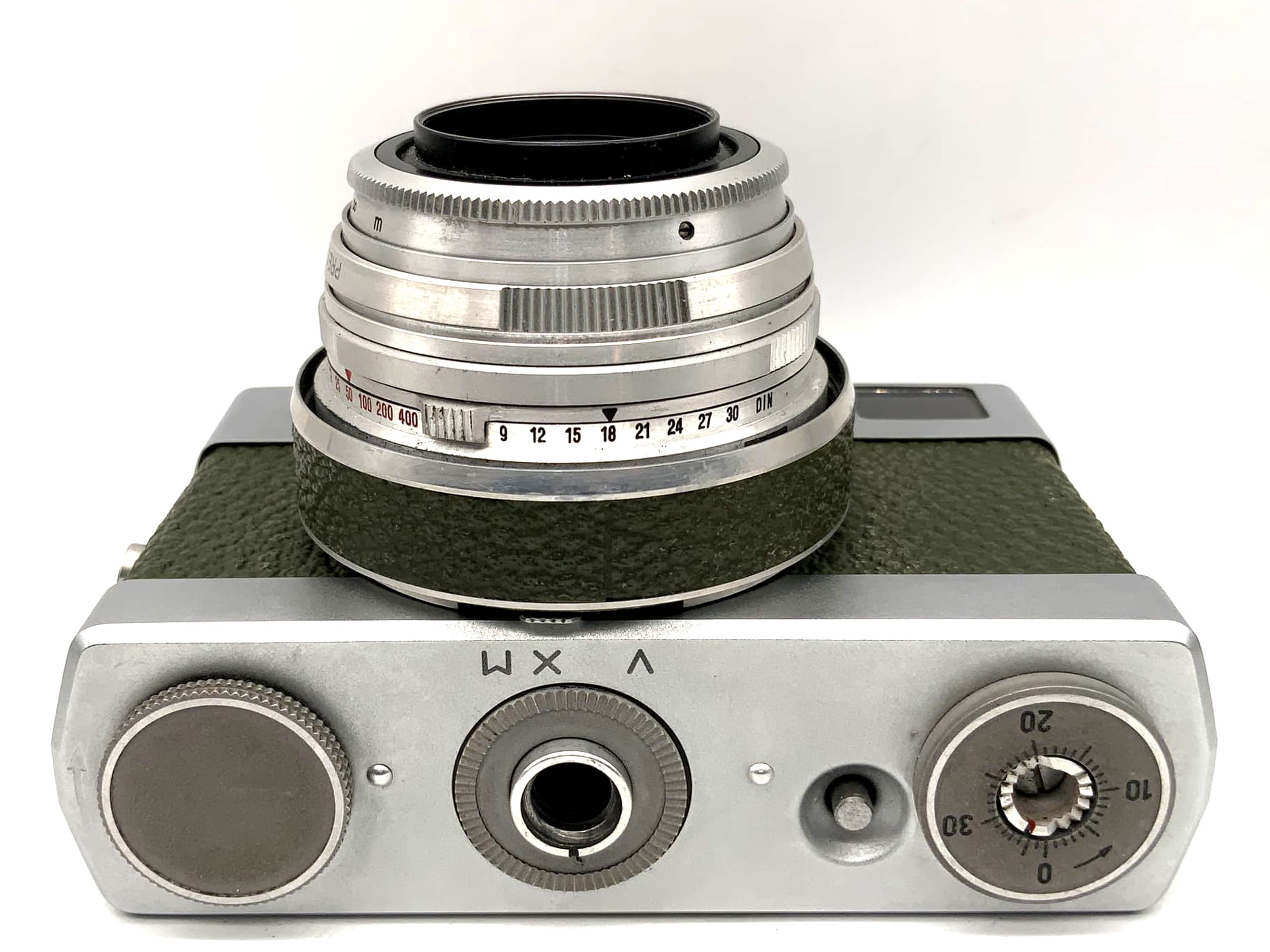 Appareil photo argentique Carl Zeiss Werra 1 à visée directe Tessar 2.8/50 vert olive avec étui