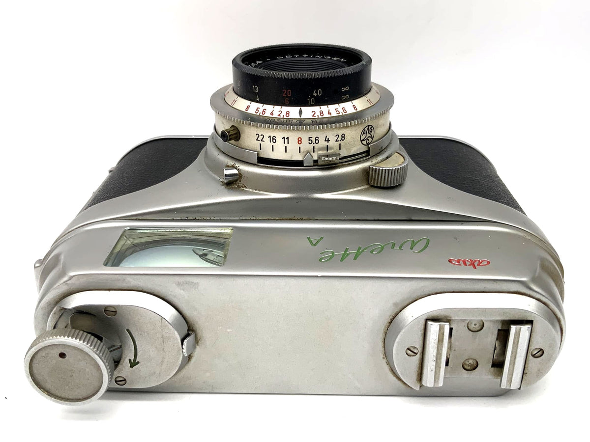 Aka Arette A viewfinder camera with Arettar 1:2.8/45 Vario compact camera analog camera