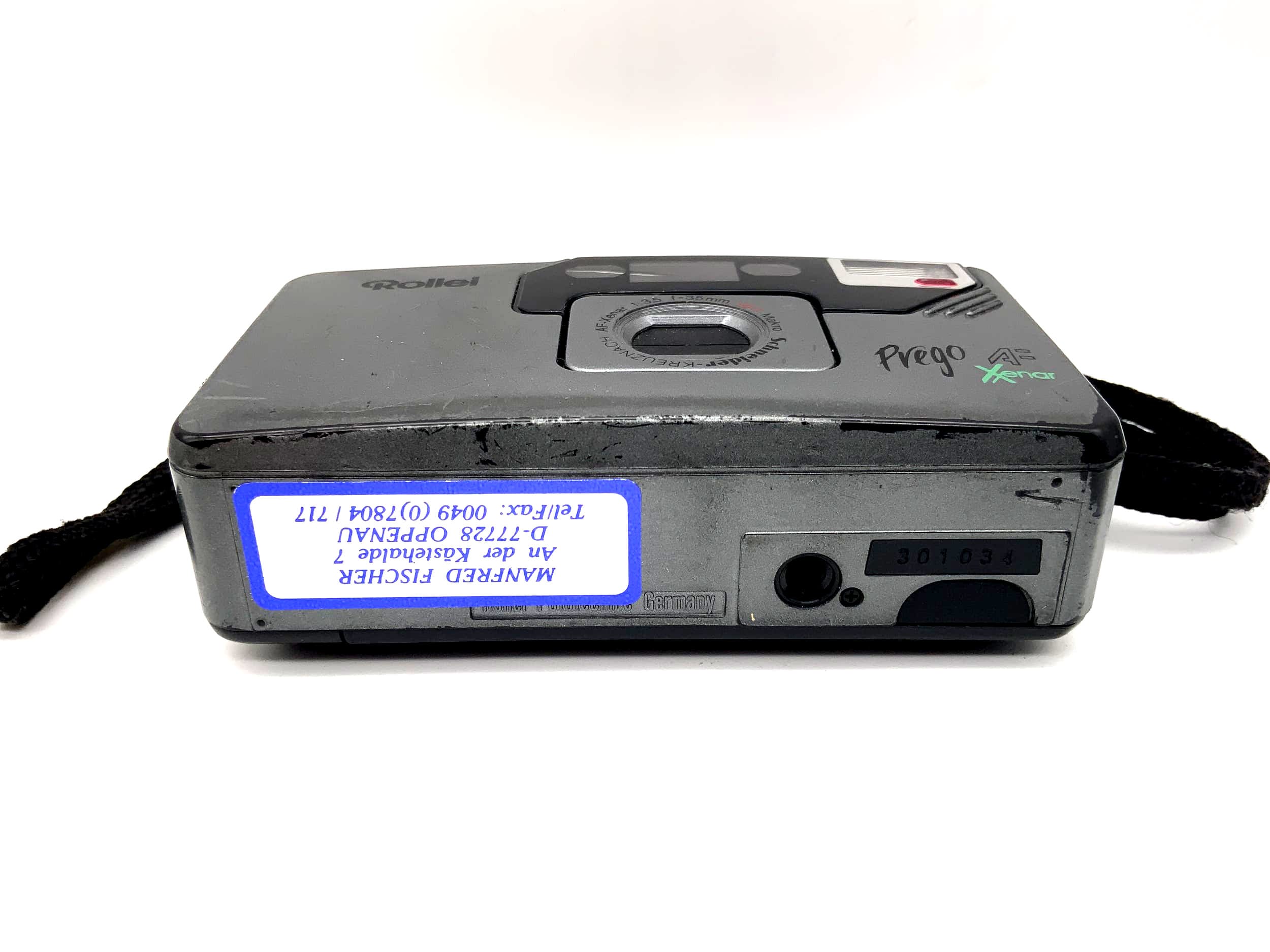 Appareil photo argentique Rollei Prego AF Point&amp;Shoot avec objectif macro argentique Xenar 1:3.5 f=35mm HFT