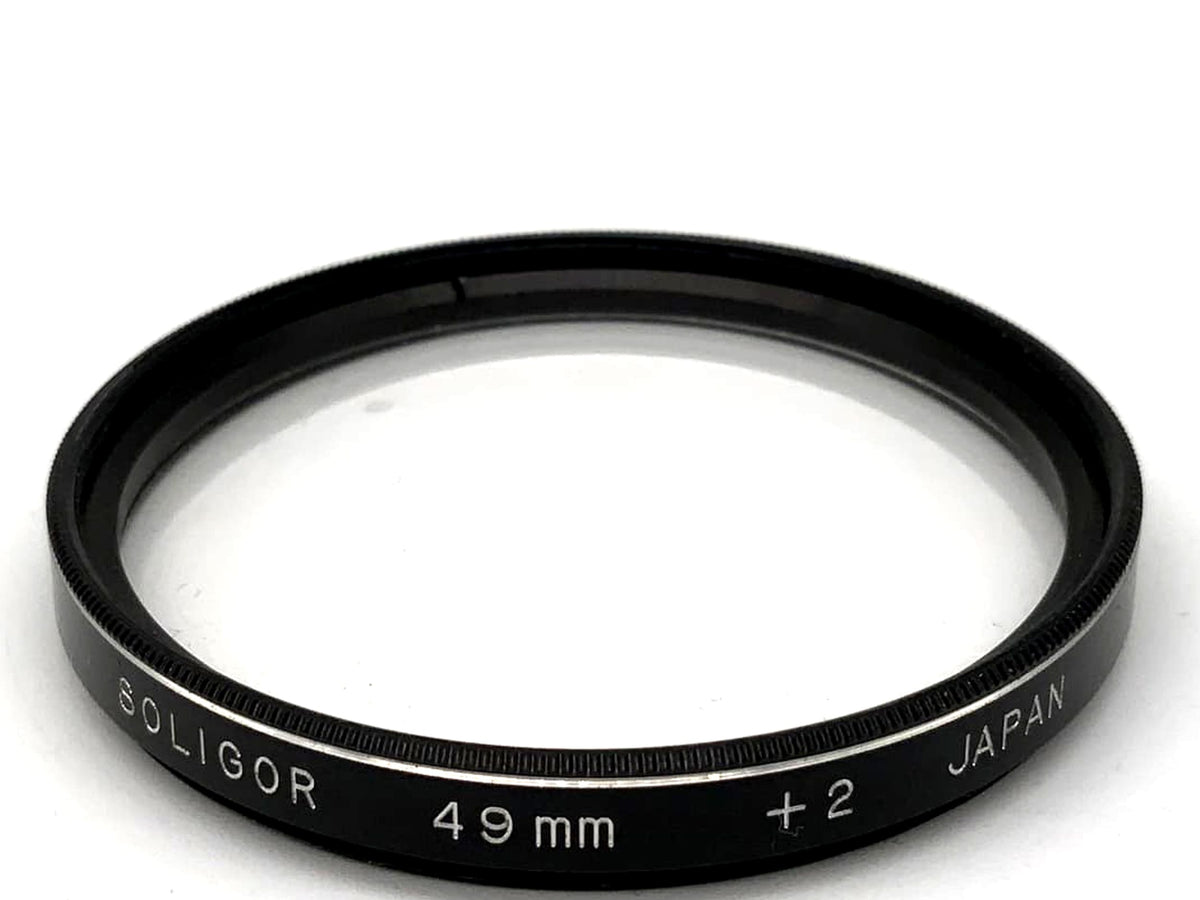 Objectif macro Soligor + 2 filtres, 49 mm circulaire, filetage M49