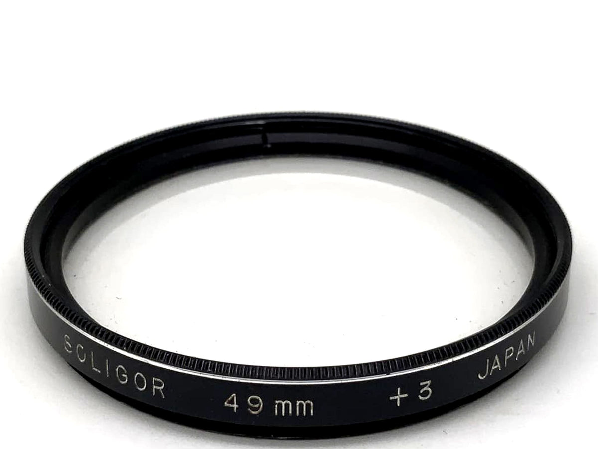 Objectif macro Soligor + 3 filtres, 49 mm circulaire, filetage M49