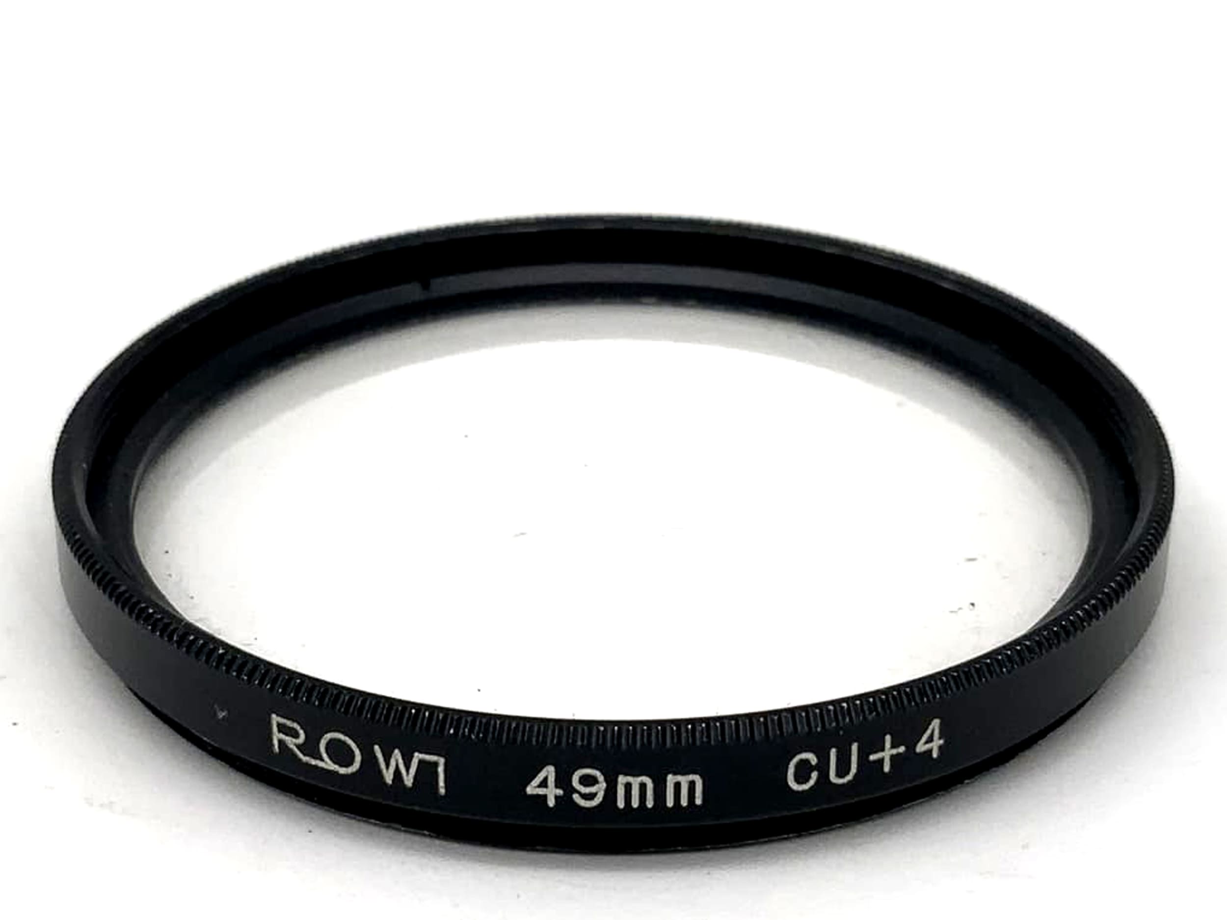 Objectif macro Rowi CU+4, filtre circulaire 49 mm, filetage M49