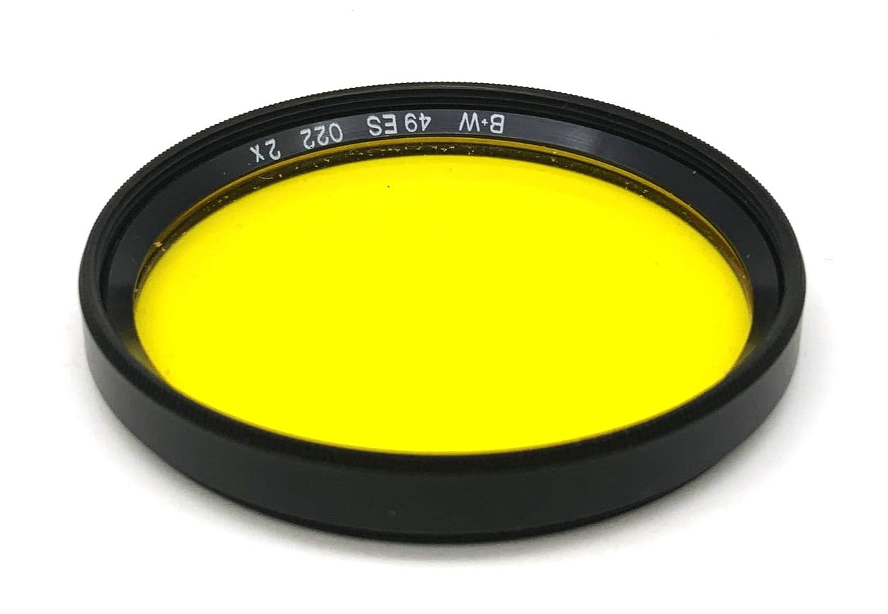 Filtre couleur B+W 022, 2 filtres jaunes, filetage circulaire 49 mm M49