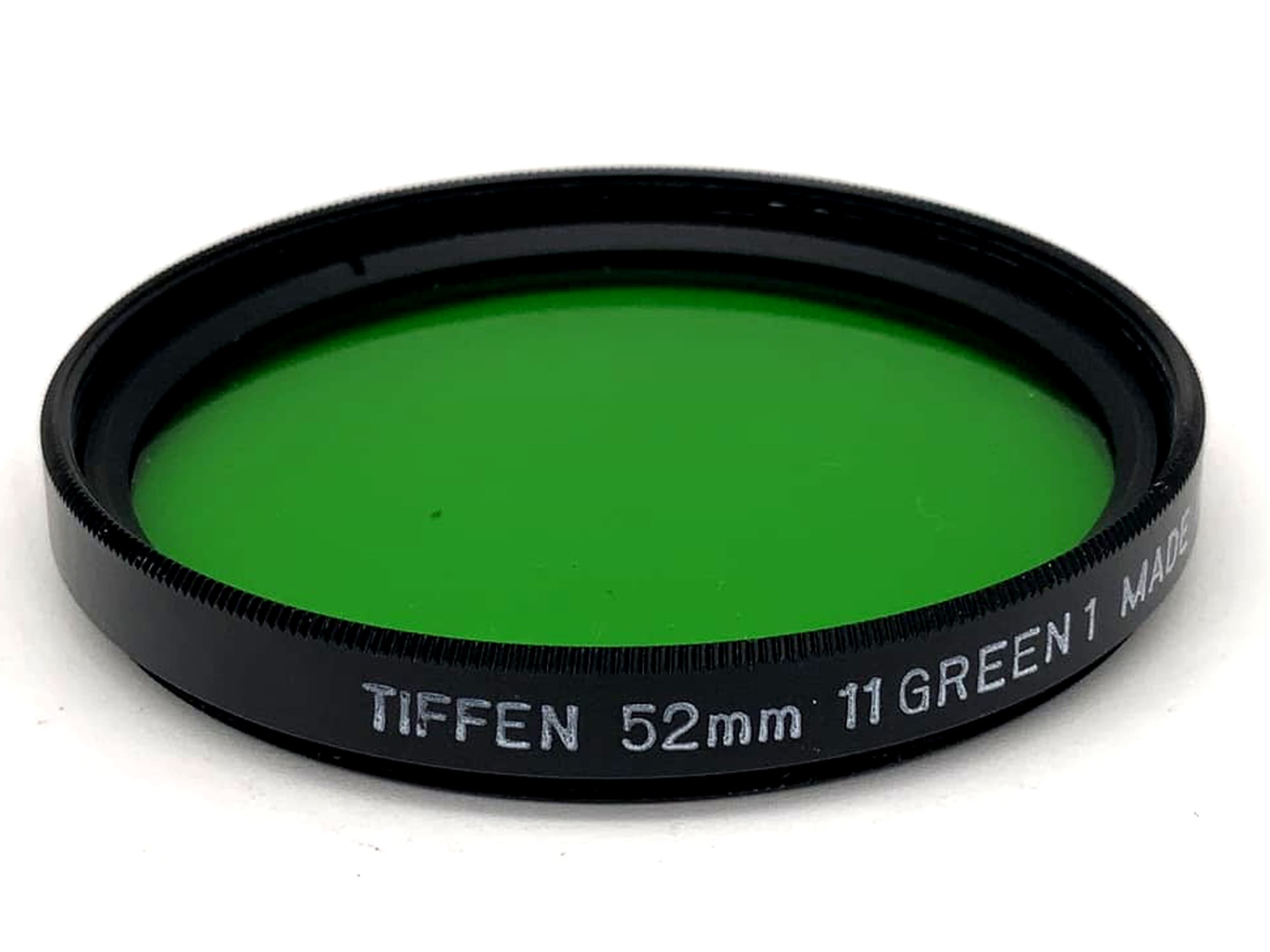Filtre de couleur Tiffen 11 Vert 1 Vert Fabriqué aux États-Unis Filtre circulaire 52 mm M52