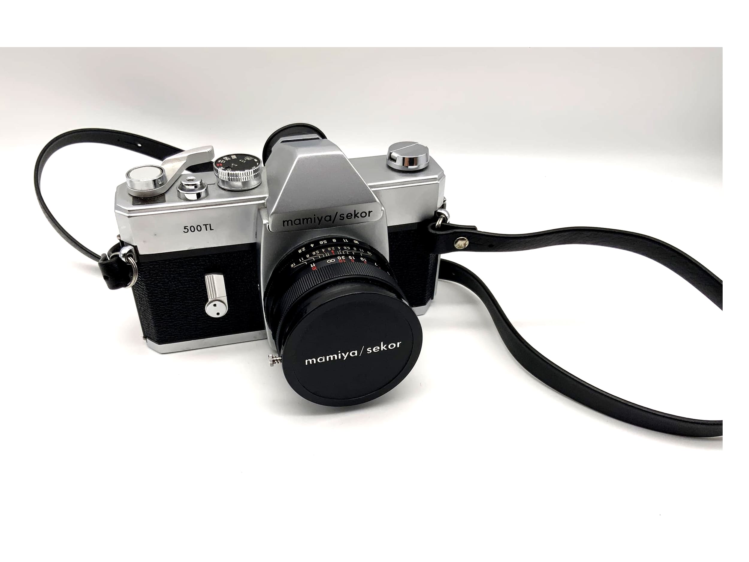 Mamiya Sekor analog SLR camera with Mamiya Sekor 1:2.8 50mm lens