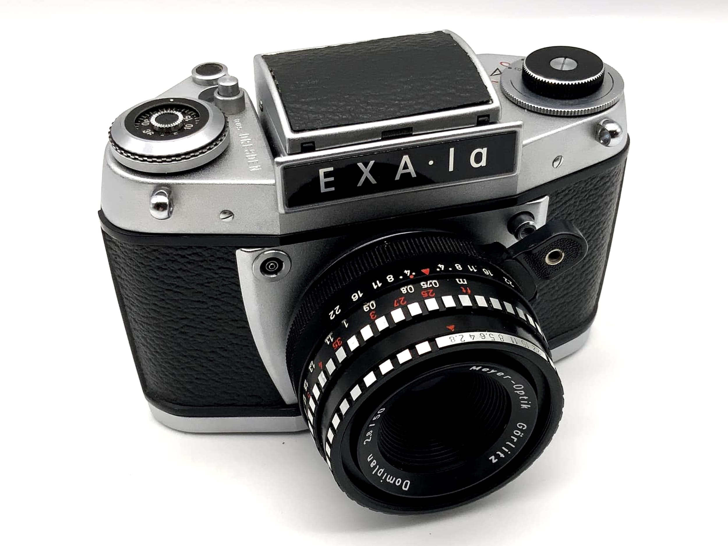 Exakta EXA 1a avec objectif Görlitz 2.8 50 mm, appareil photo reflex analogique 35 mm