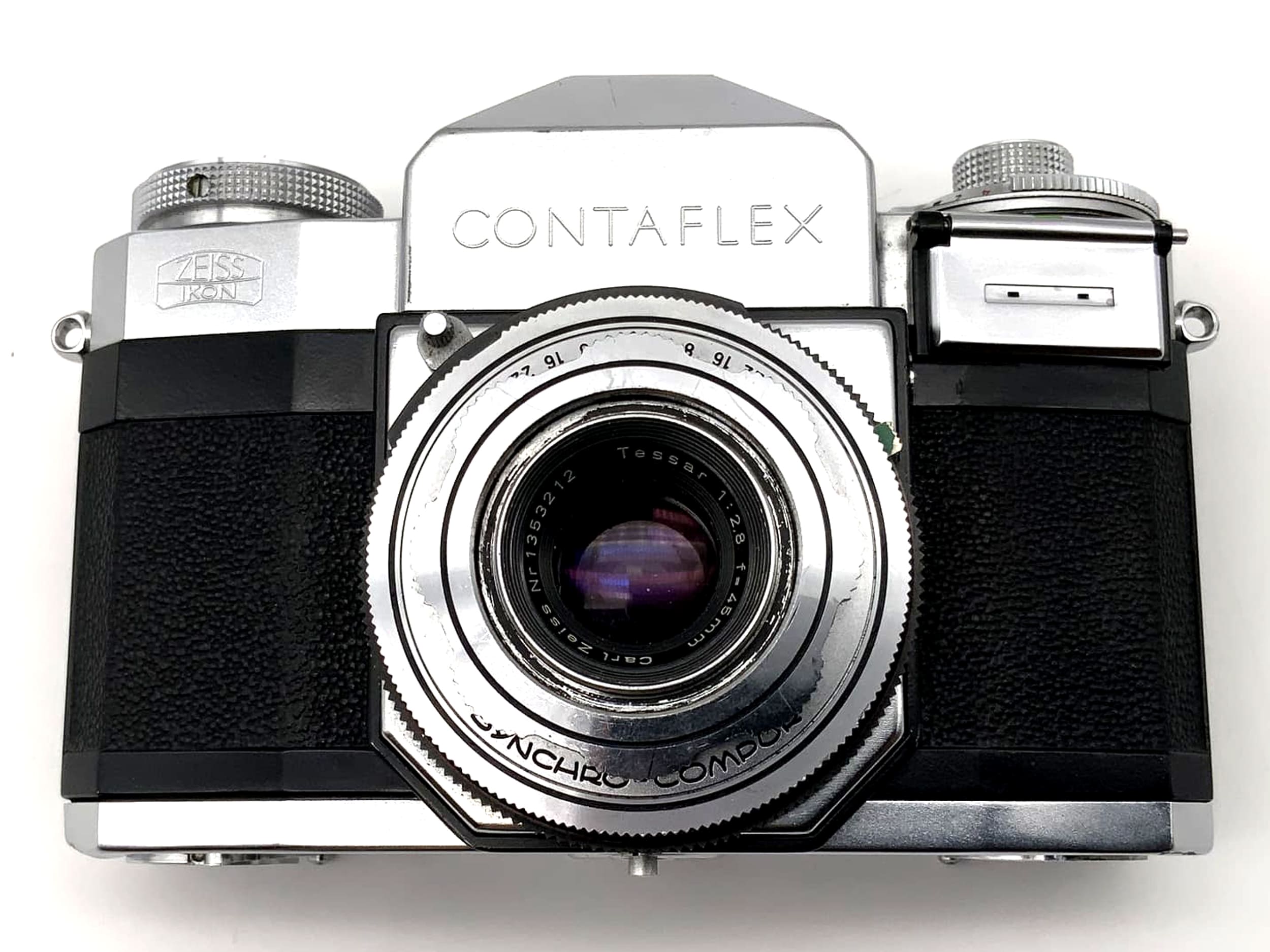 Zeiss Ikon Contaflex Tessar 2.8 45mm camera Synchro Compur analog camera 35mm