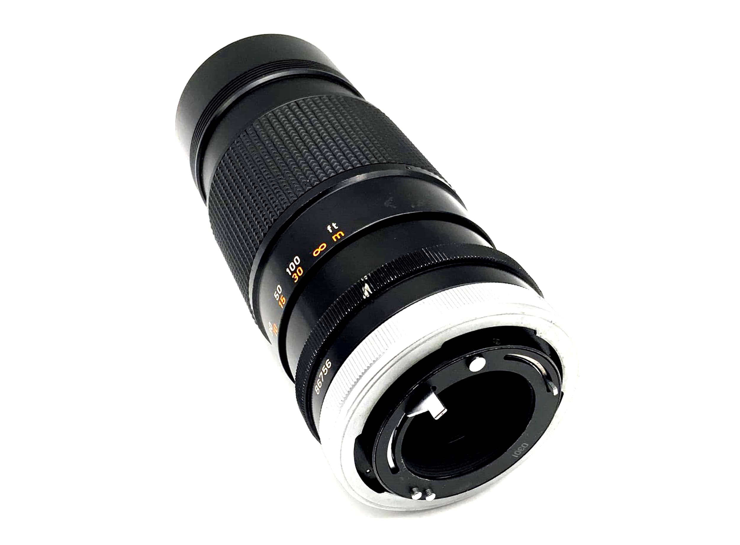 Objectif zoom Canon FD 200 mm 1:4 SSC, téléobjectif analogique