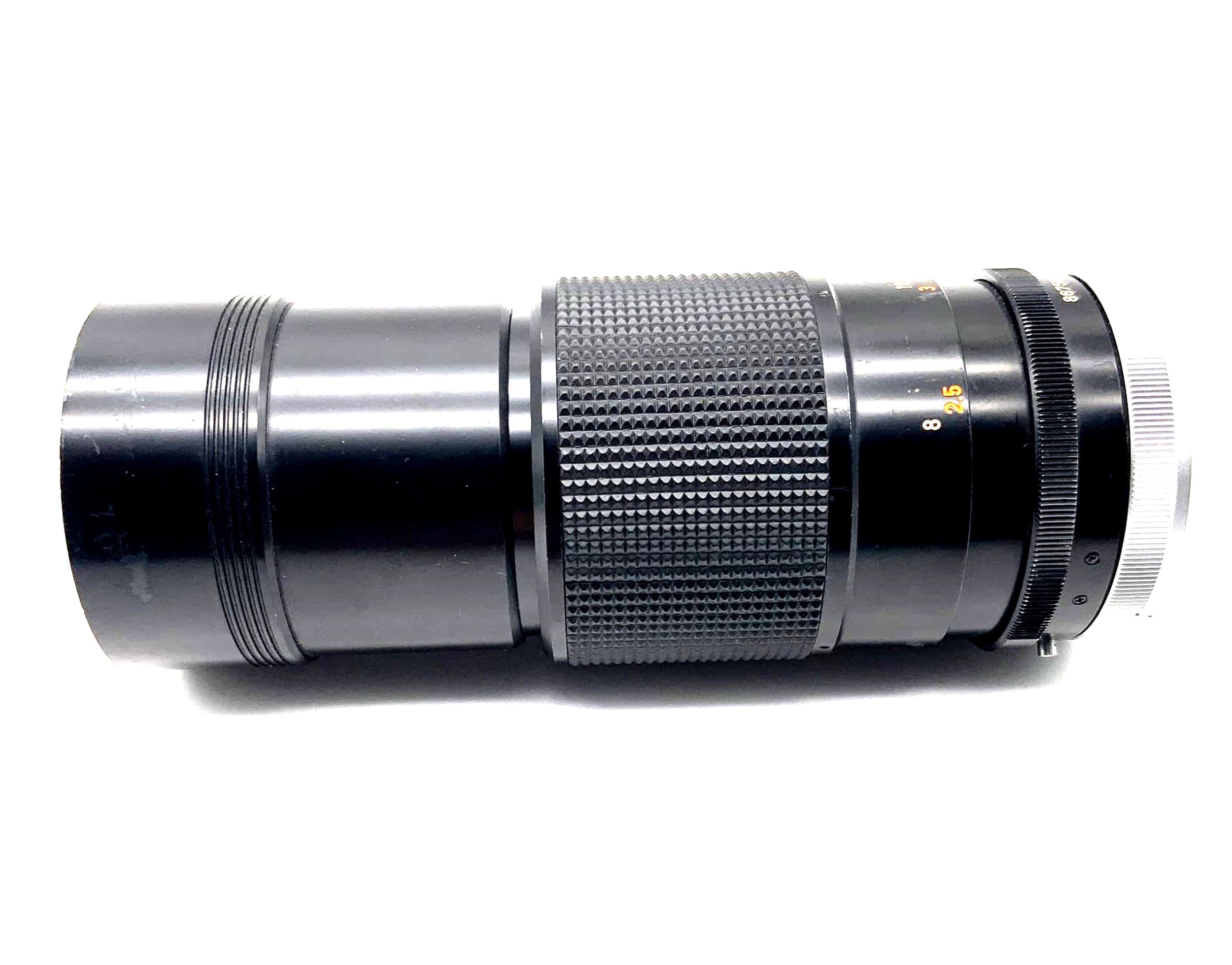 Objectif zoom Canon FD 200 mm 1:4 SSC, téléobjectif analogique