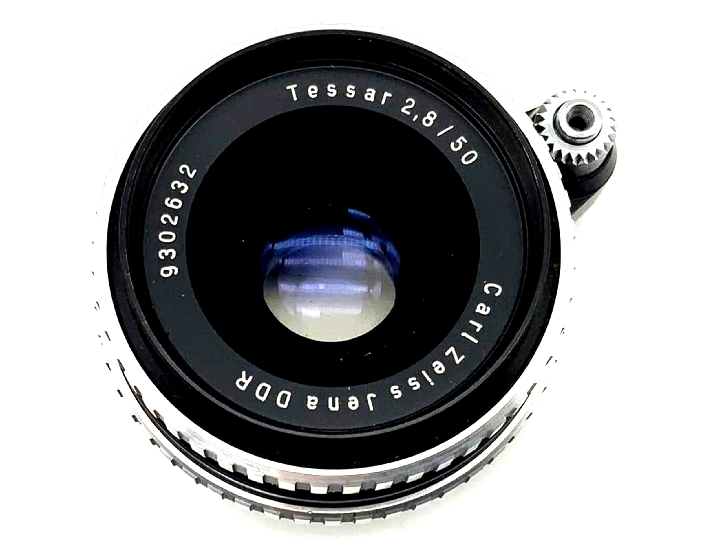 Objectif analogique Carl Zeiss Jena Tessar 50mm f/2.8 pour monture Exakta Exa Zebra