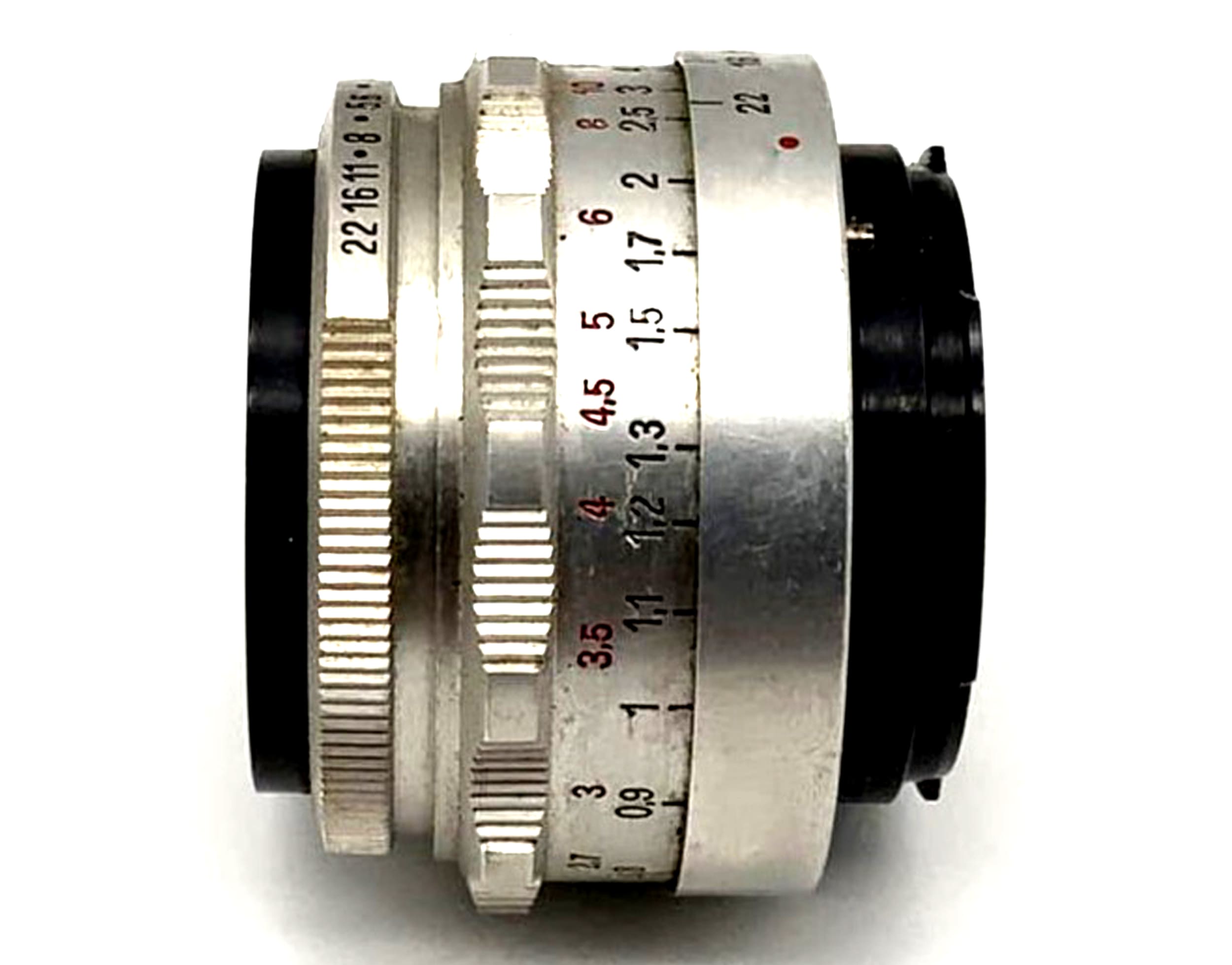 Objectif Carl Zeiss Jena Q1 Tessar compact 1:2.8 50mm analogique à 8 lamelles (Exa)