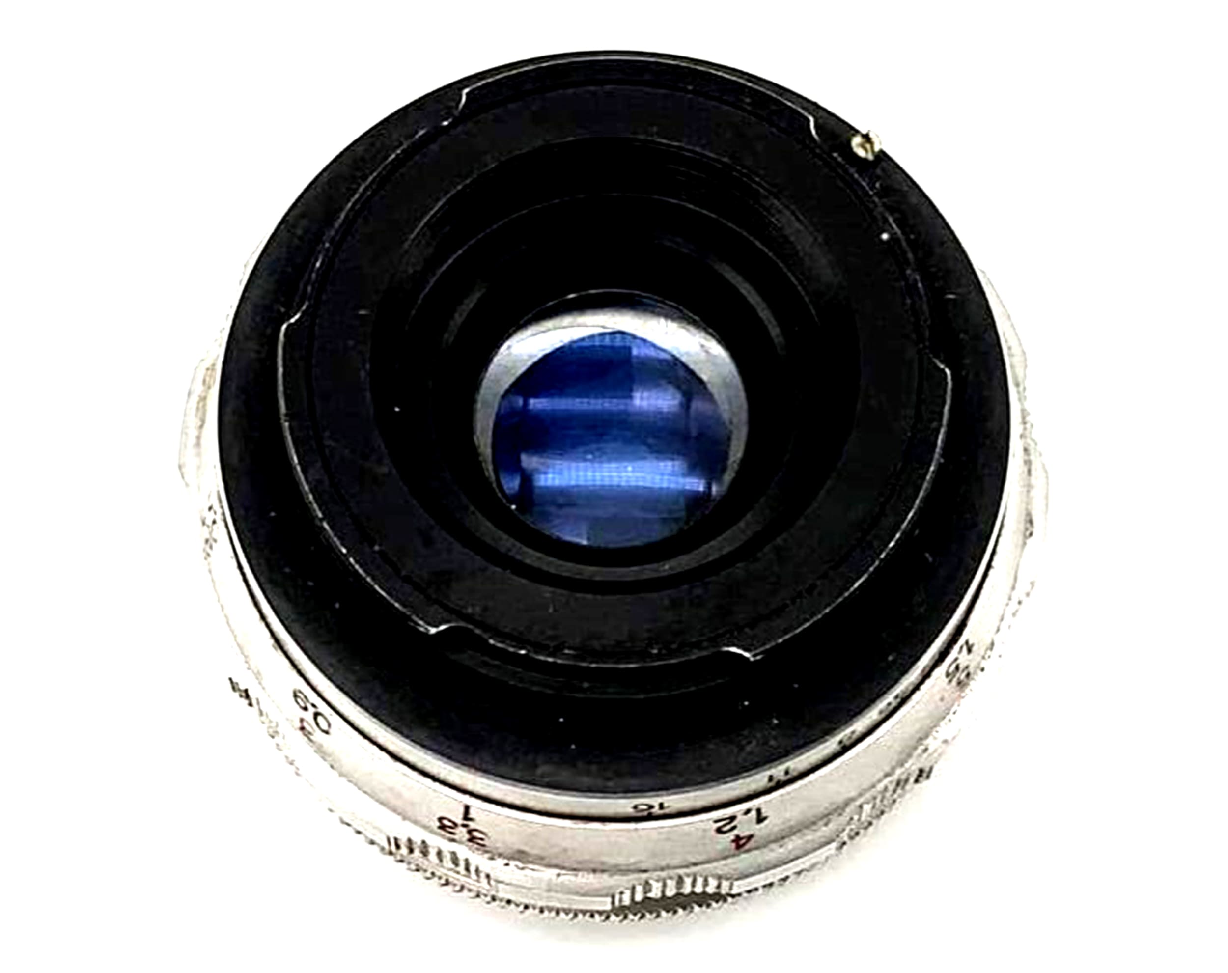 Objectif E. Ludwig Meritar f/2.9 50 mm Red V, monture Exa analogique
