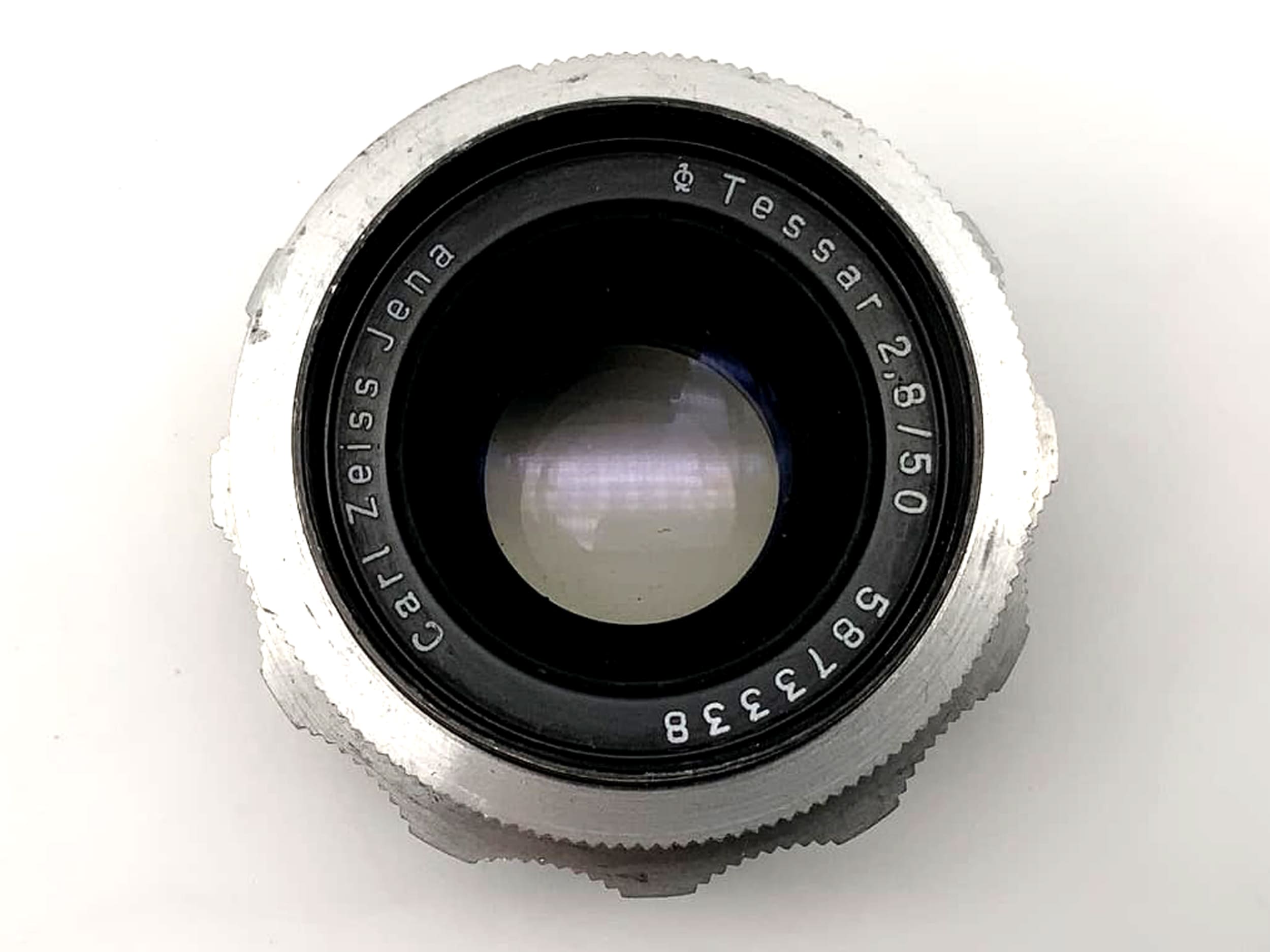 Objectif Carl Zeiss Jena Tessar f/2.8 50 mm, monture Exa analogique
