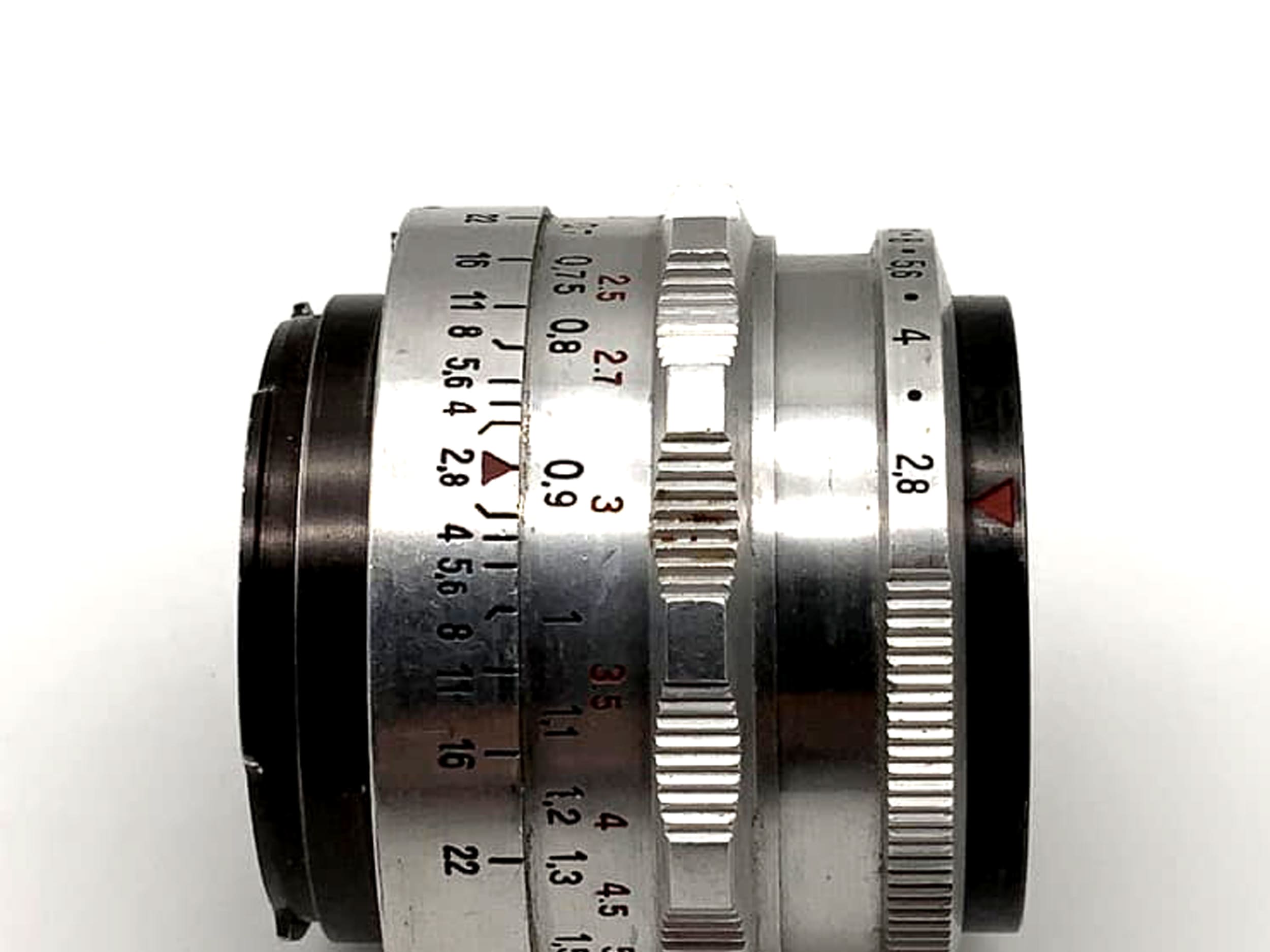 Objectif Carl Zeiss Jena Tessar f/2.8 50 mm, monture Exa analogique