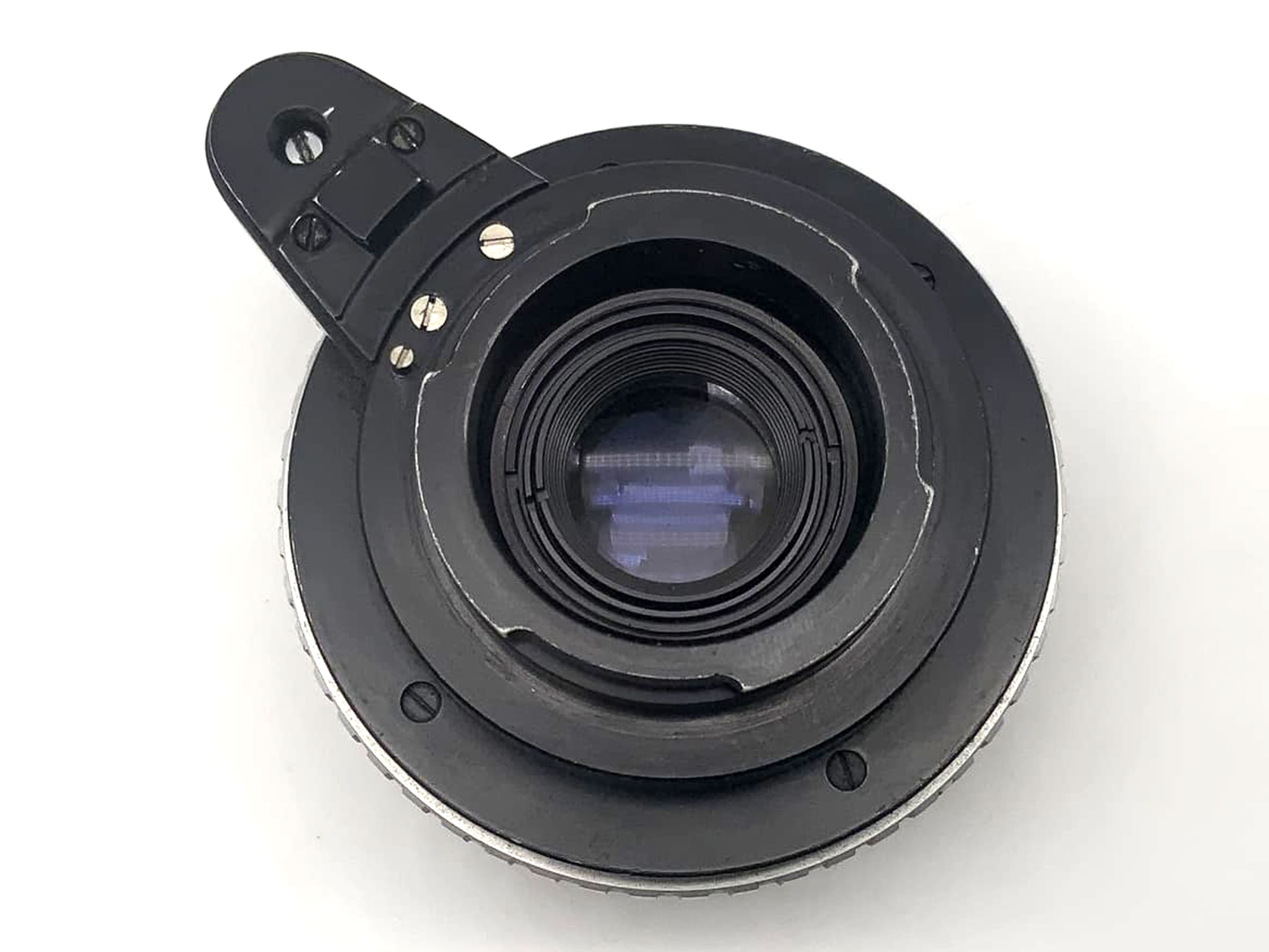 Objectif Carl Zeiss Jena Tessar f/2.8 50 mm, monture Exa analogique, Zebra