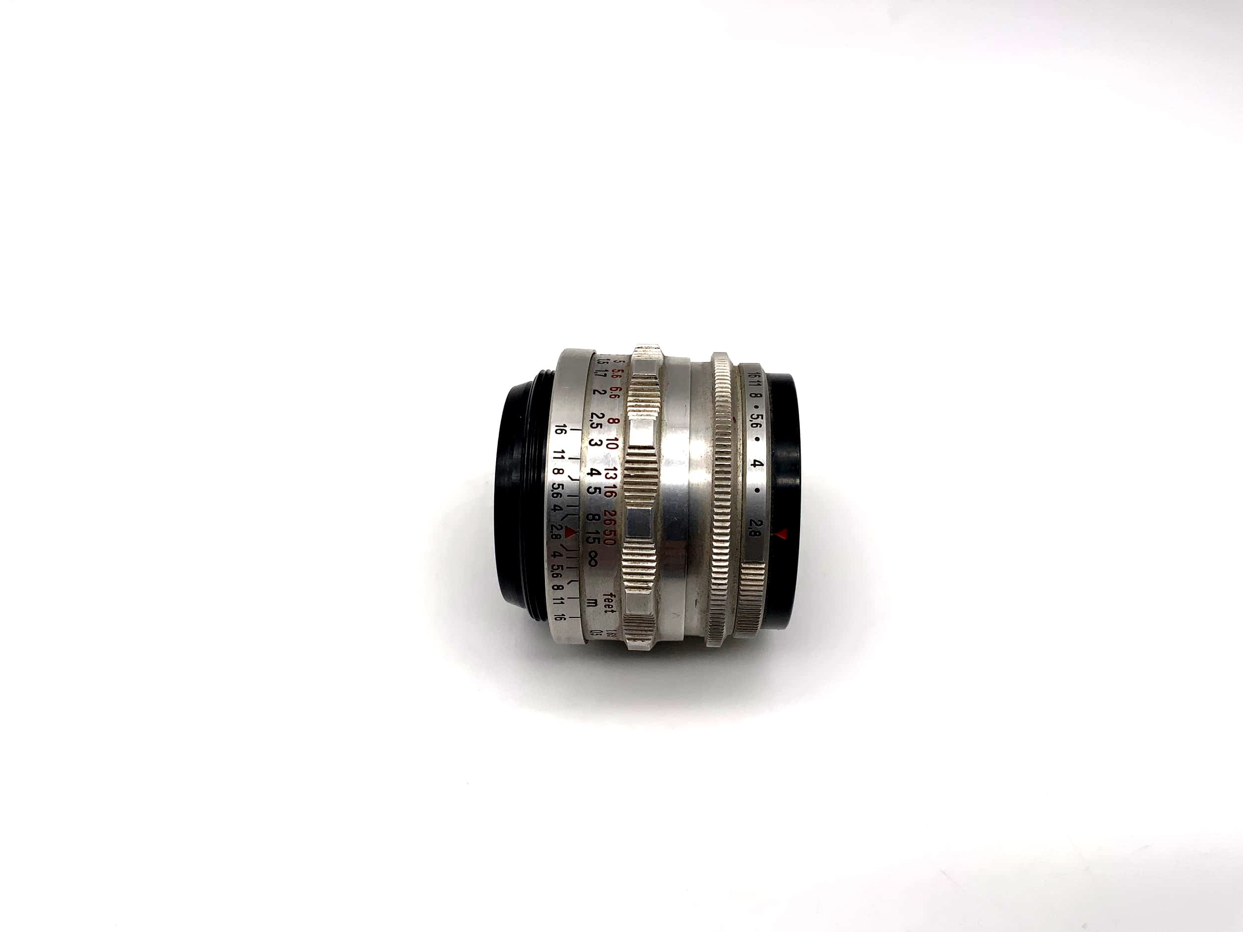 Carl Zeiss 50mm 1:2.8 LensTessar red T 12 Blades Camera Lens (M42)
