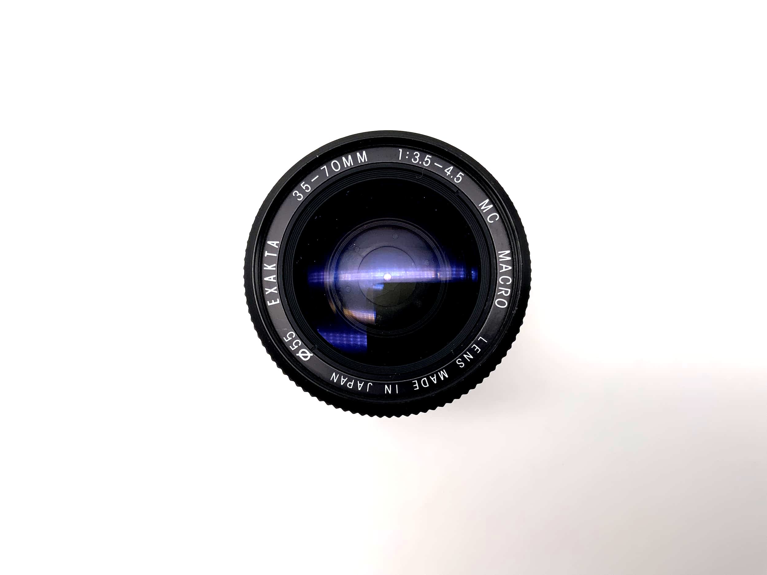 Objectif Exakta 35-70mm 1:3.5-4.5 à traitement multicouche pour appareil photo macro (Nikon F)