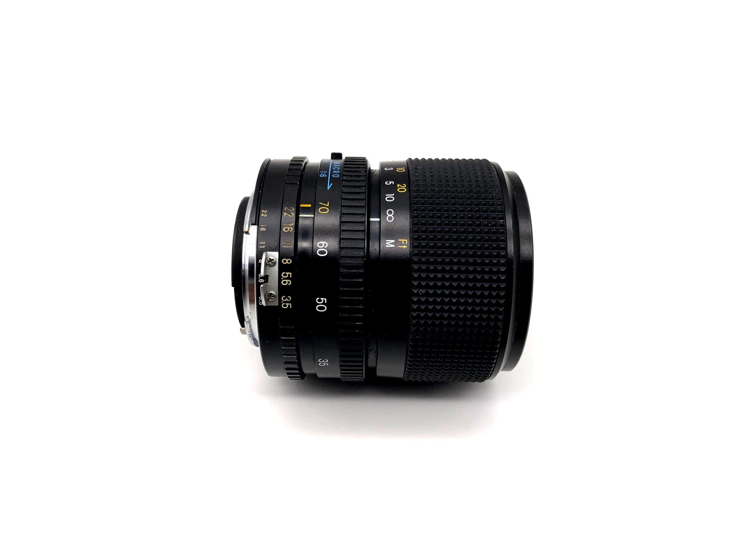 Objectif Exakta 35-70mm 1:3.5-4.5 à traitement multicouche pour appareil photo macro (Nikon F)