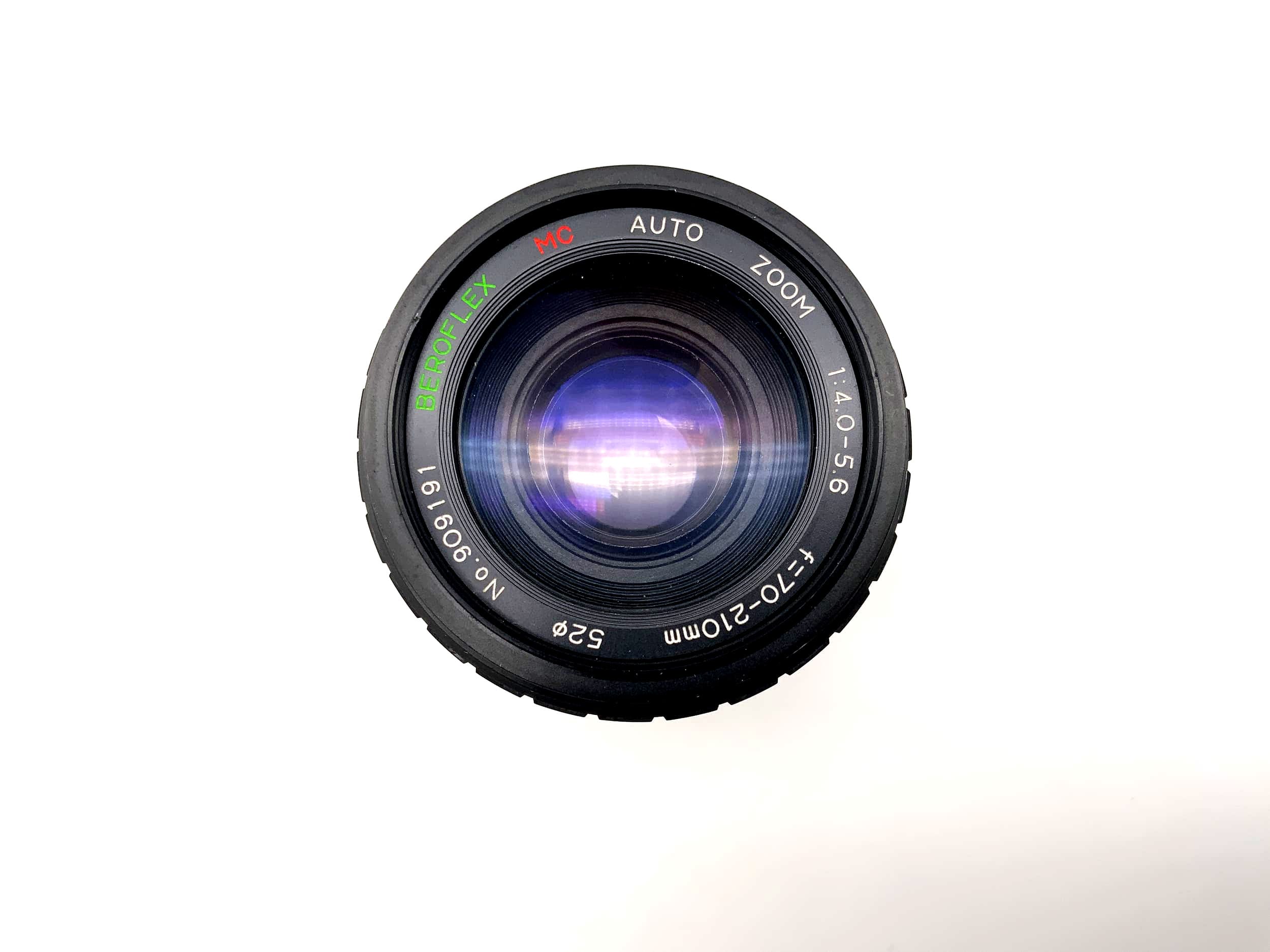 Objectif Beroflex 70-210mm 1:4.0-5.6 à traitement multicouche et zoom automatique (Praktica B)
