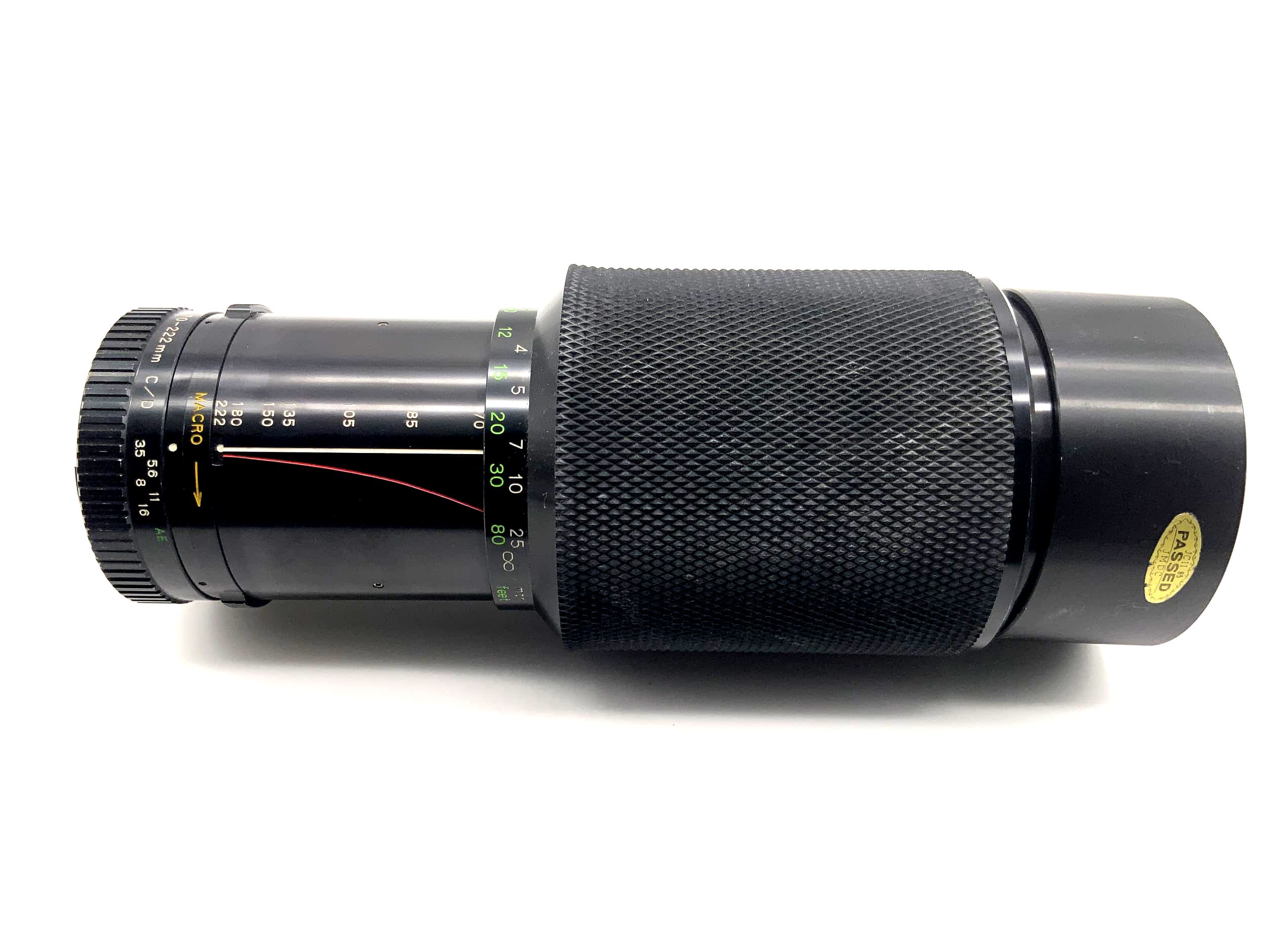 Objectif d'appareil photo Soligor 70-222mm 1:3.5 Macro à zoom automatique (Konica AR)