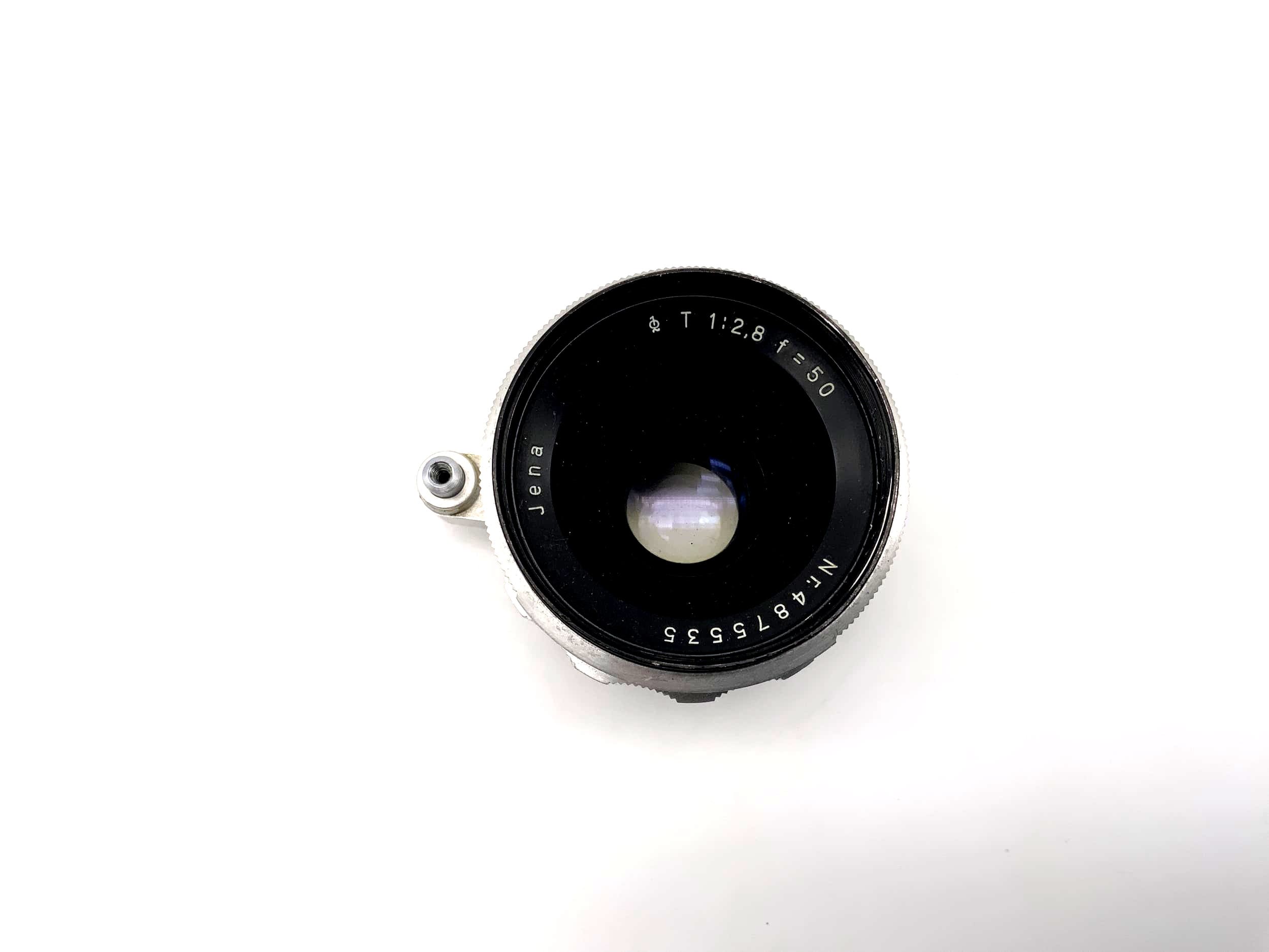 Objectif Carl Zeiss Jena 50 mm 1:2.8 pour appareil photo (Exa)
