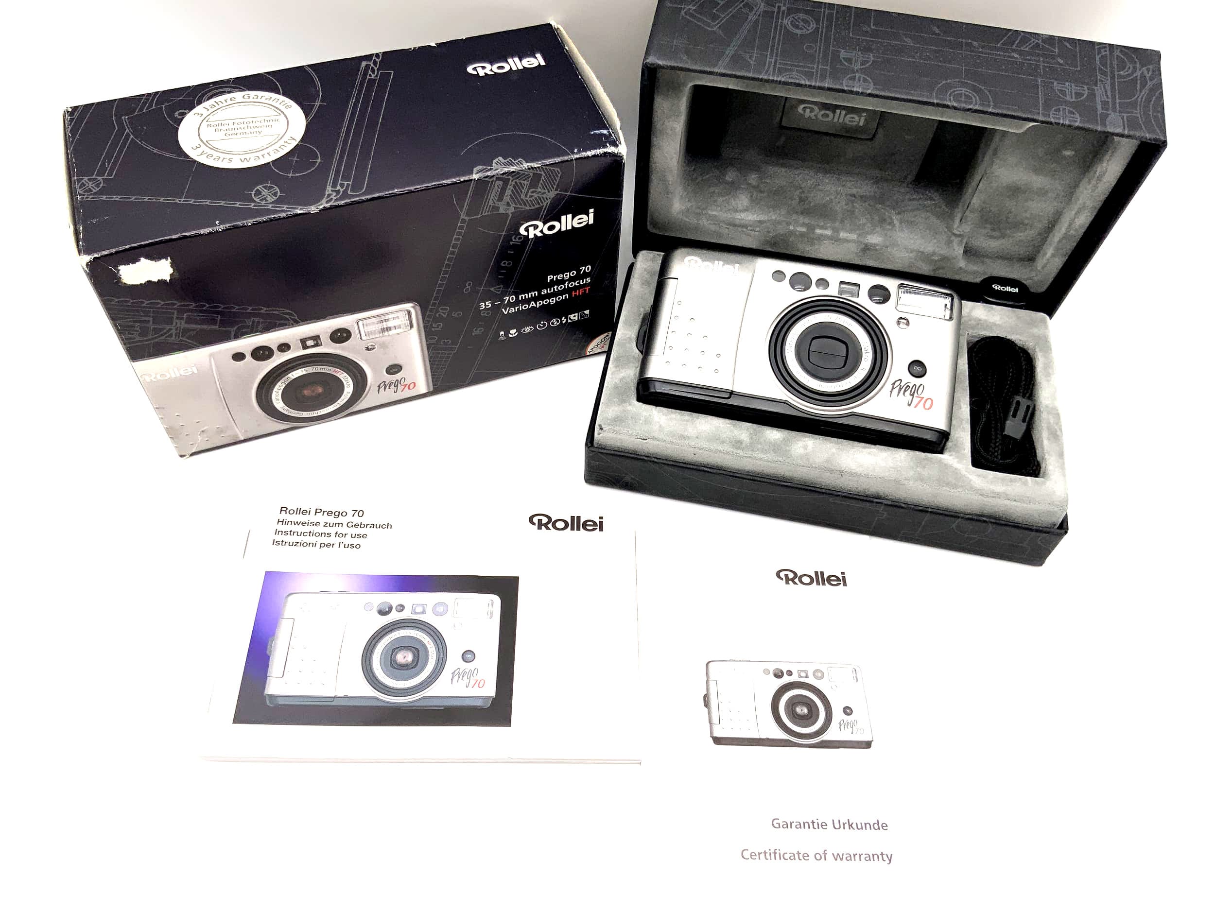 Rollei Prego 70 Compact Camera Point&amp;Shoot Camera 35mm Original Packaging without Battery
